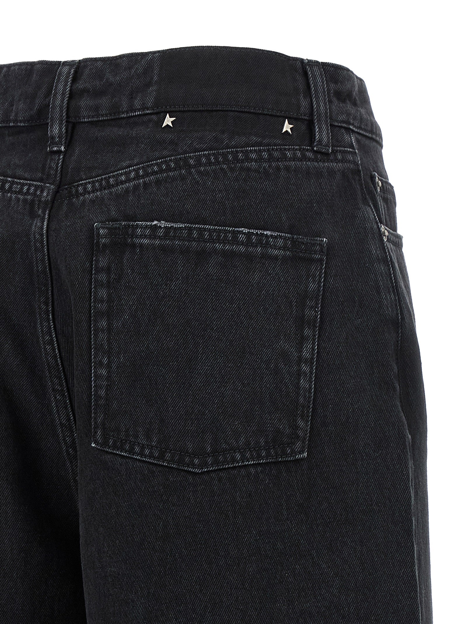 Golden Goose Schwarze Baumwoll-Schlagjeans