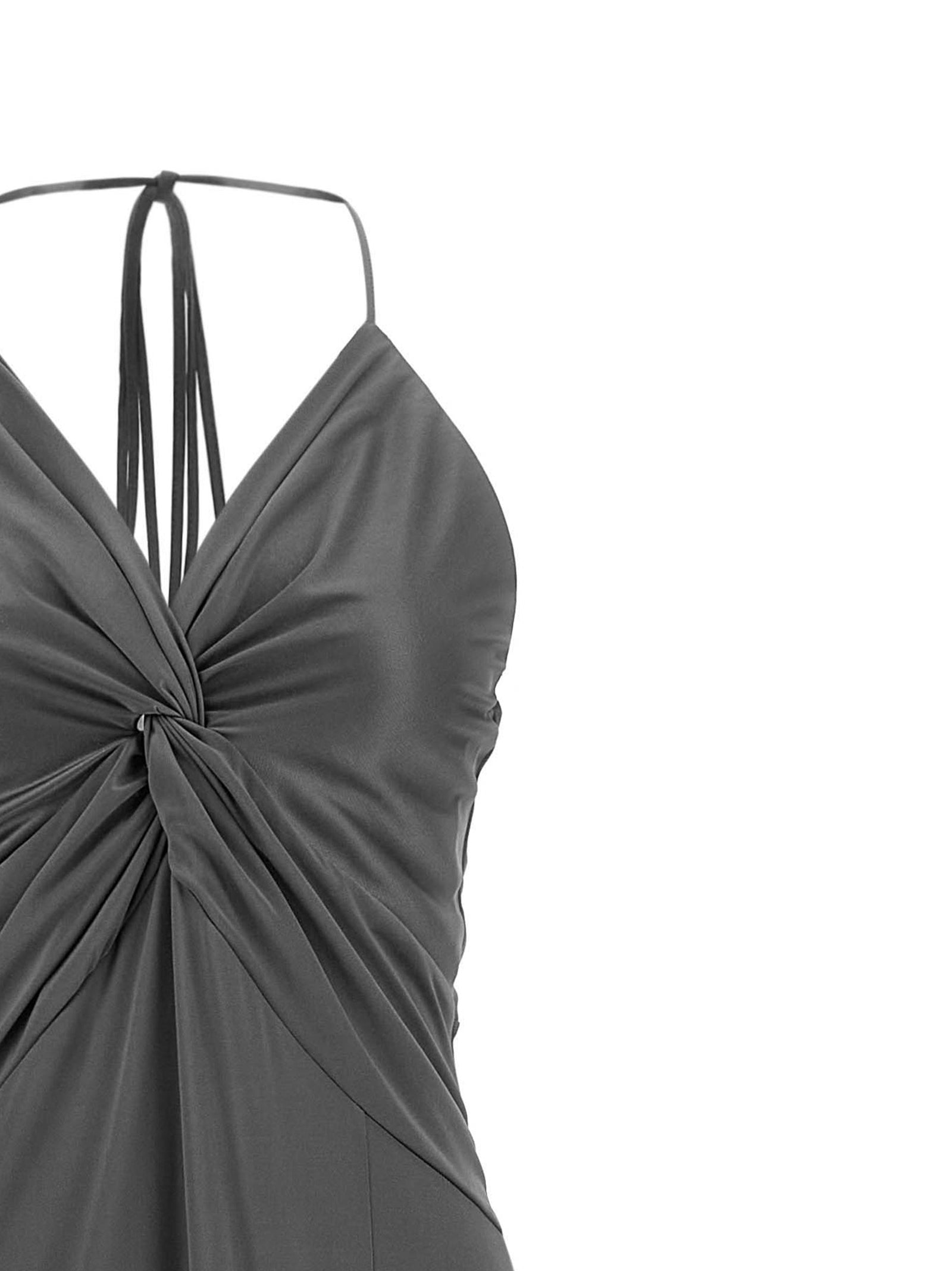 PINKO Langes Kleid aus Acetat in Grau