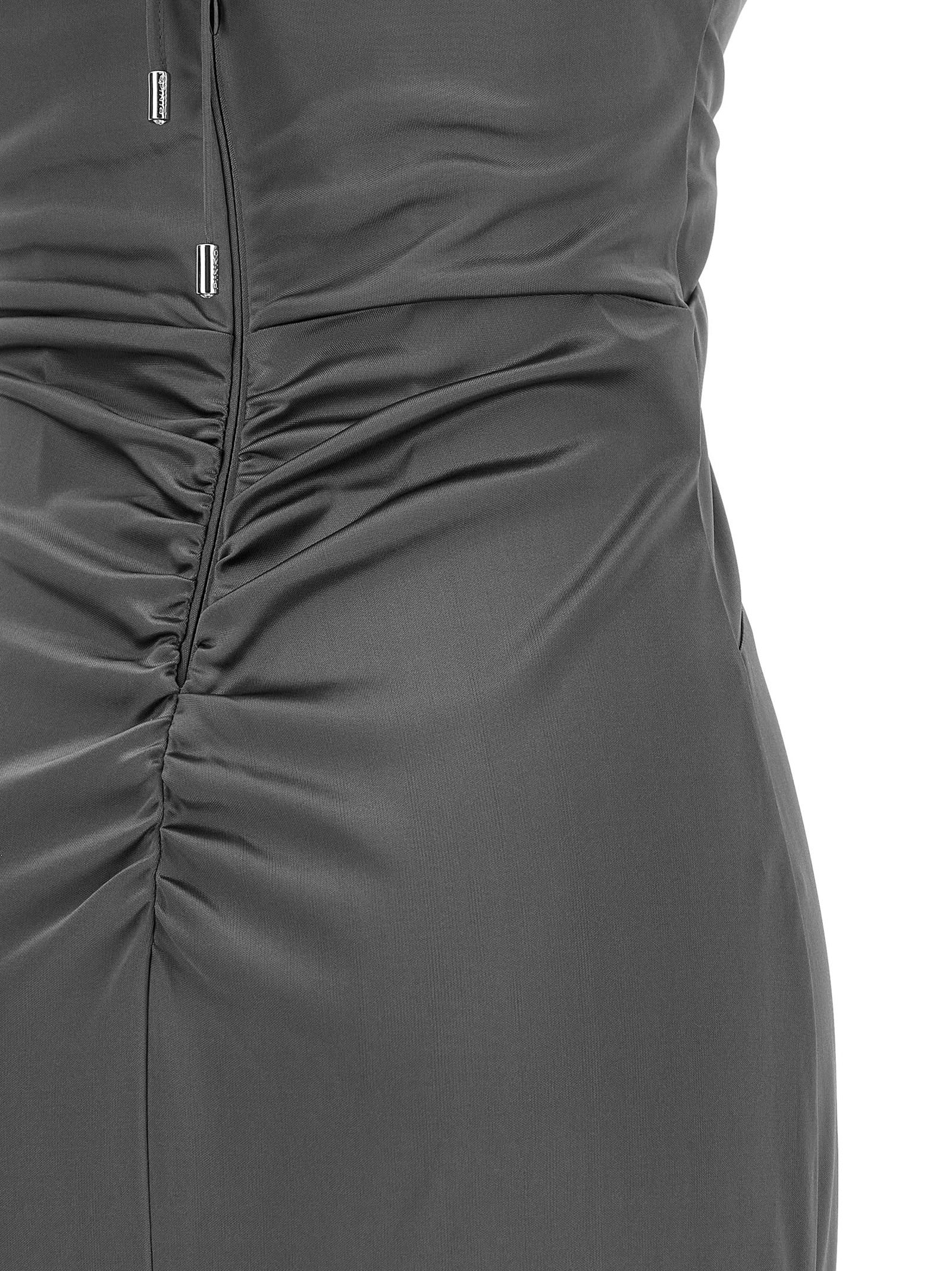 PINKO Langes Kleid aus Acetat in Grau