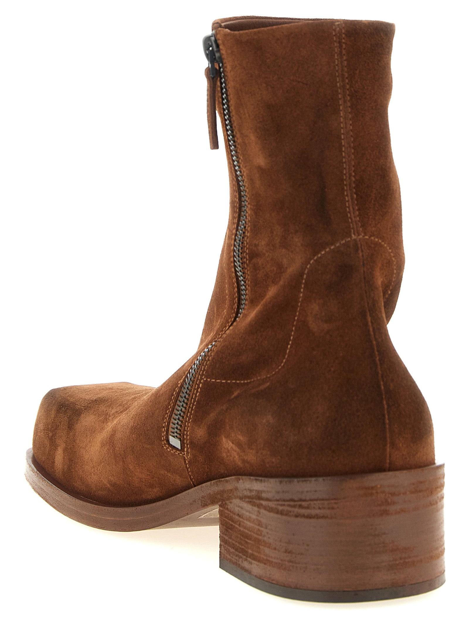 Marsell Ankle Boots aus braunem Kalbsleder