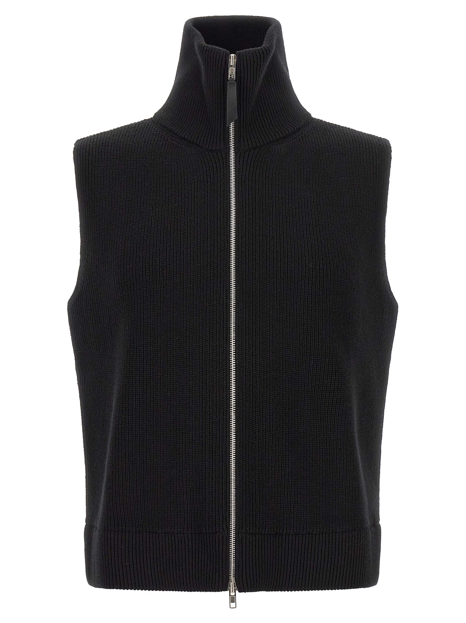 Maison Margiela Ärmelloser Pullover aus schwarzer Wolle