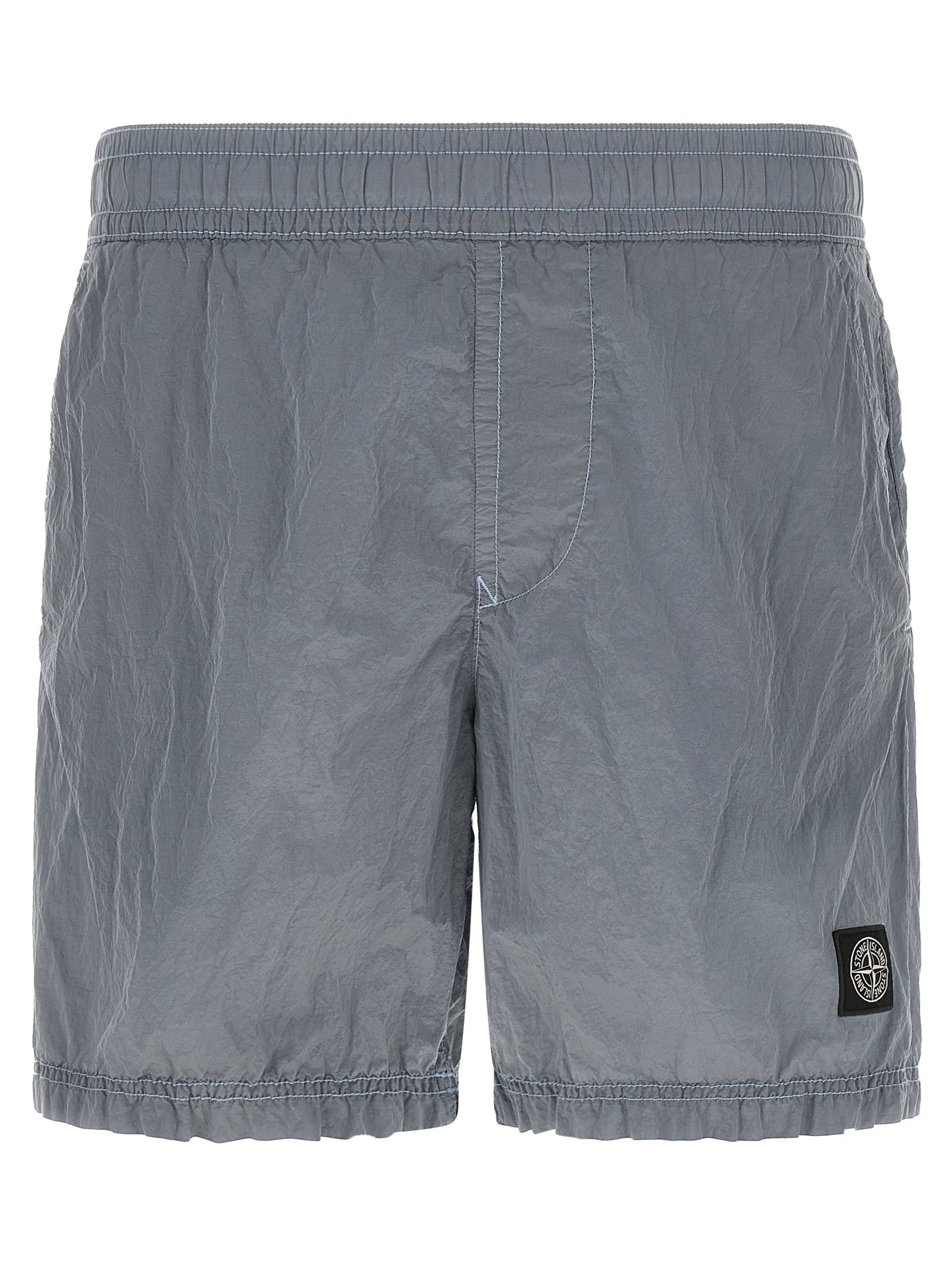 Stone Island Graue Badeshorts aus Polyamid