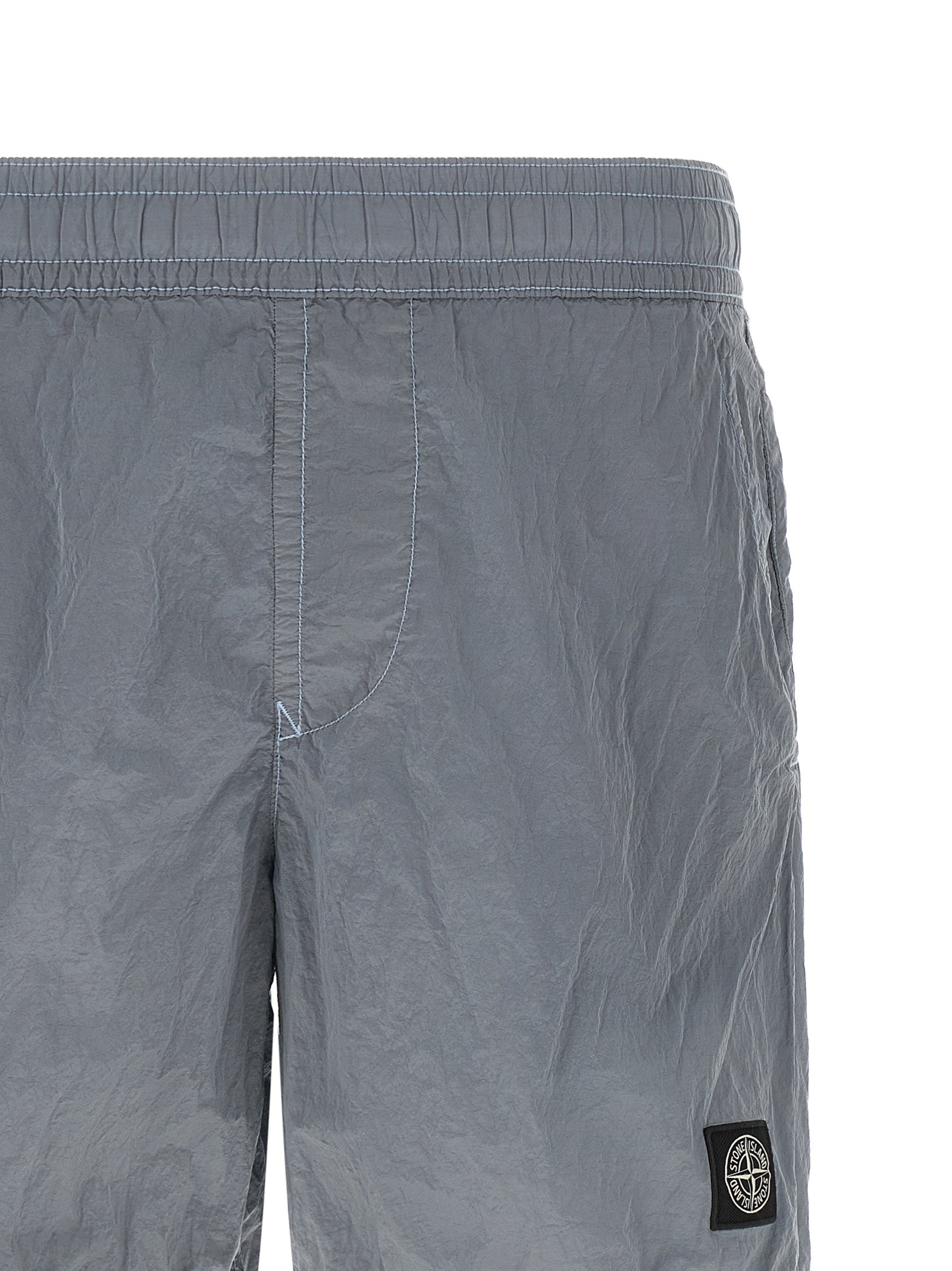 Stone Island Graue Badeshorts aus Polyamid
