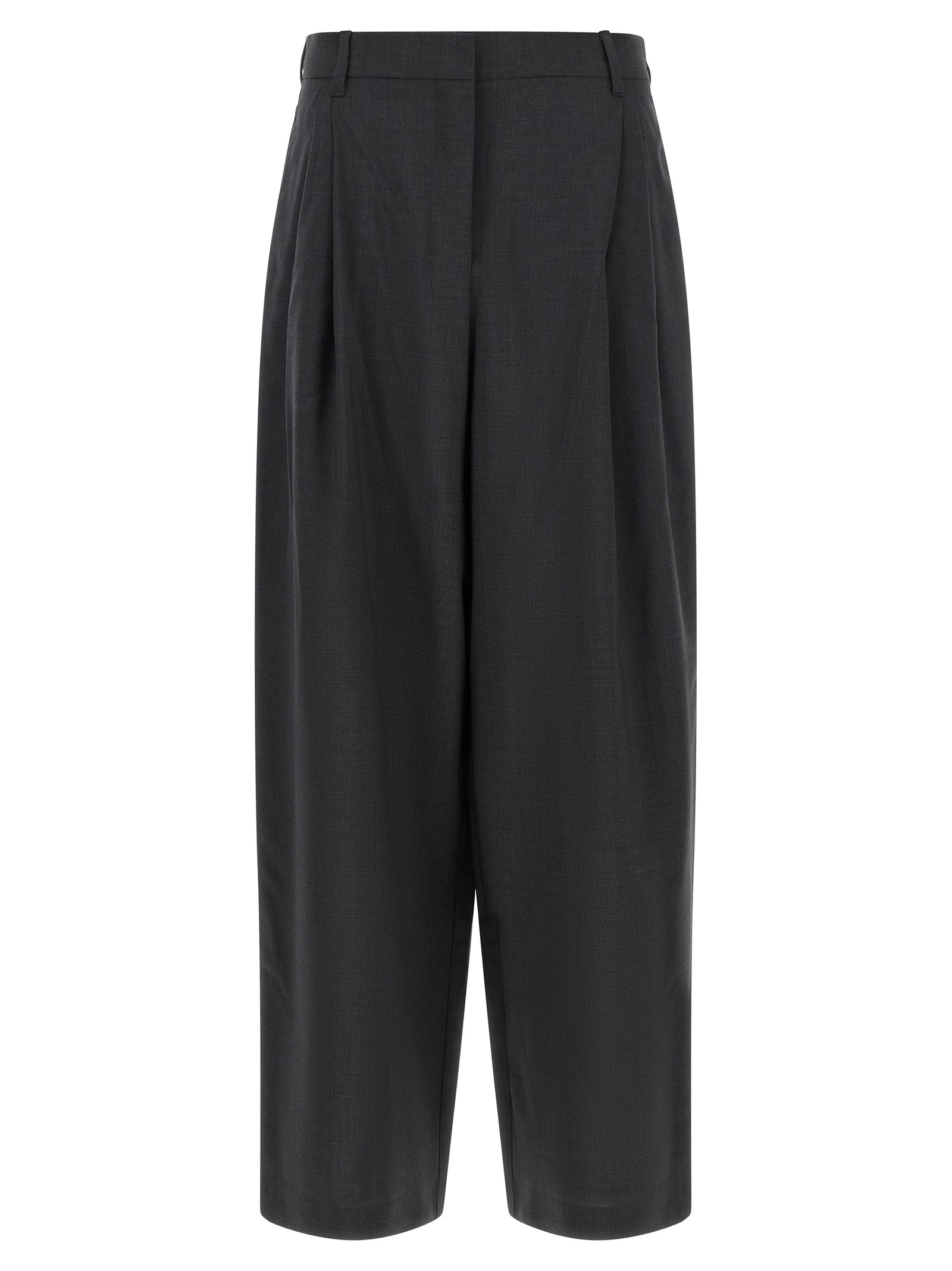 'S Max Mara Graue Wollstoffhose