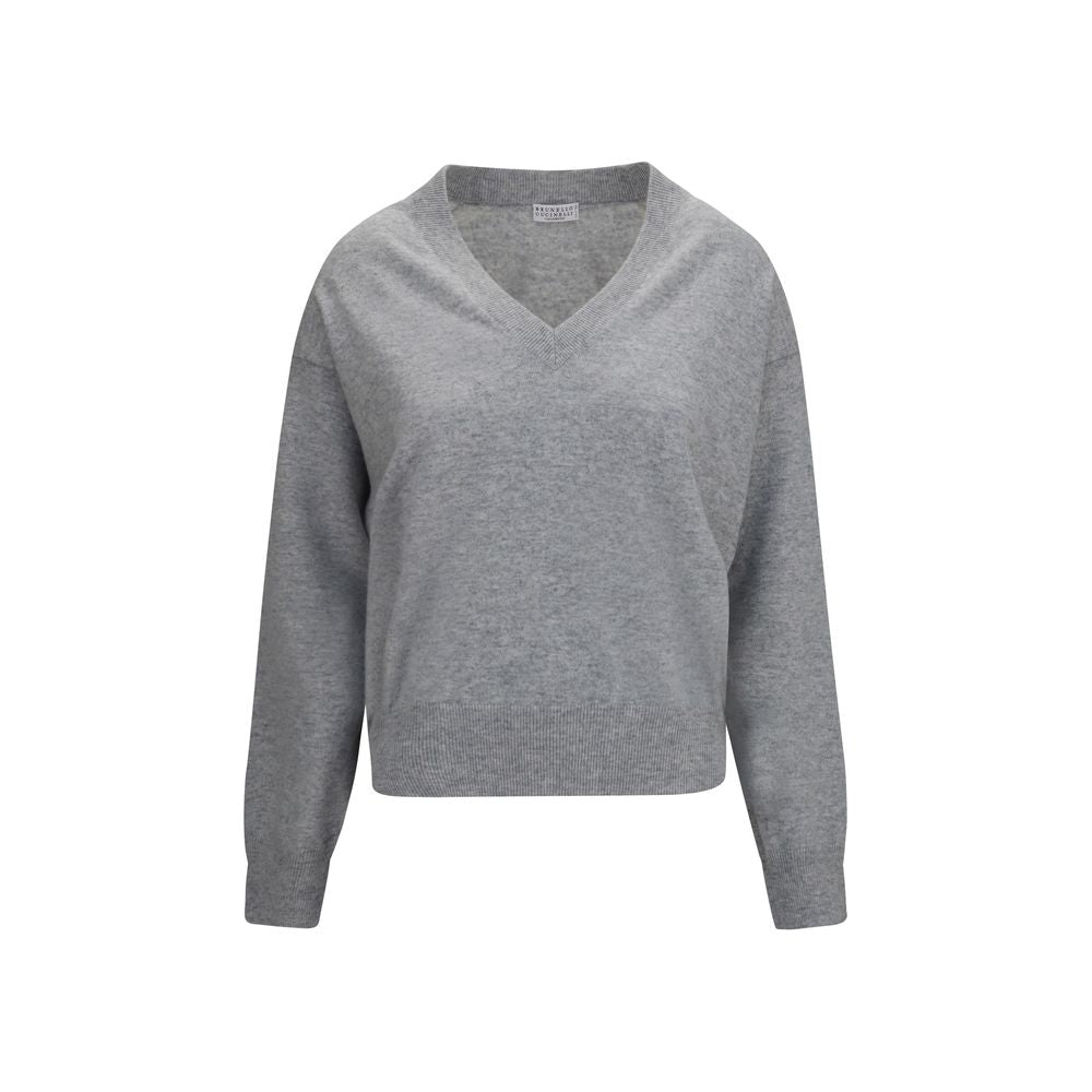 Brunello Cucinelli Grauer Kaschmirpullover