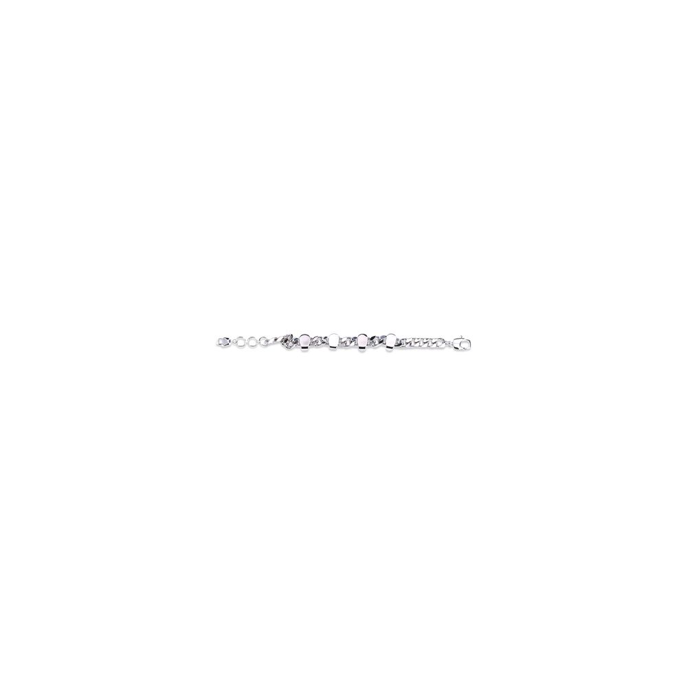 Alexander McQueen Silbernes Metallarmband