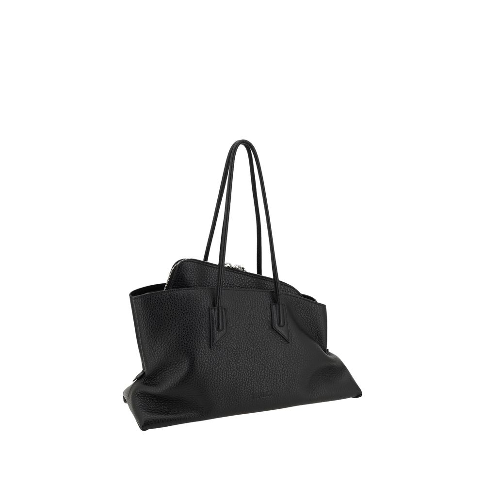 The Attico Schwarze Bos Taurus Kalbsleder Schultertasche