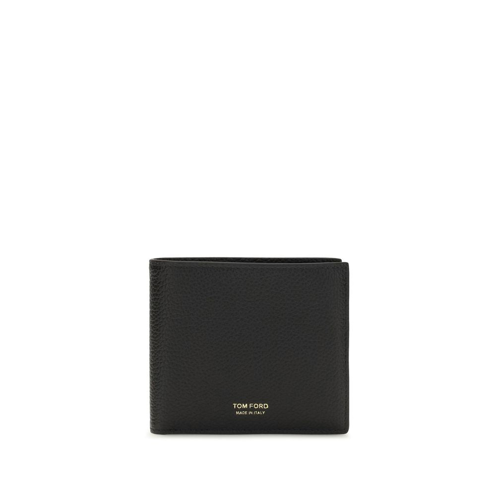 Tom Ford Schwarzes Kalbsleder Bos Taurus Portemonnaie