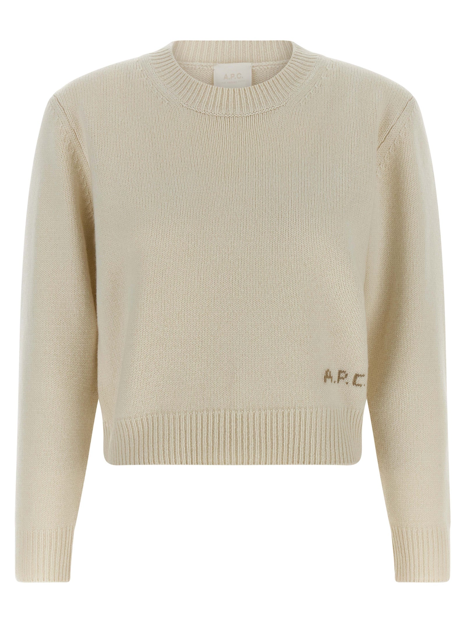 A.P.C. Weiße Wollstrickjacke