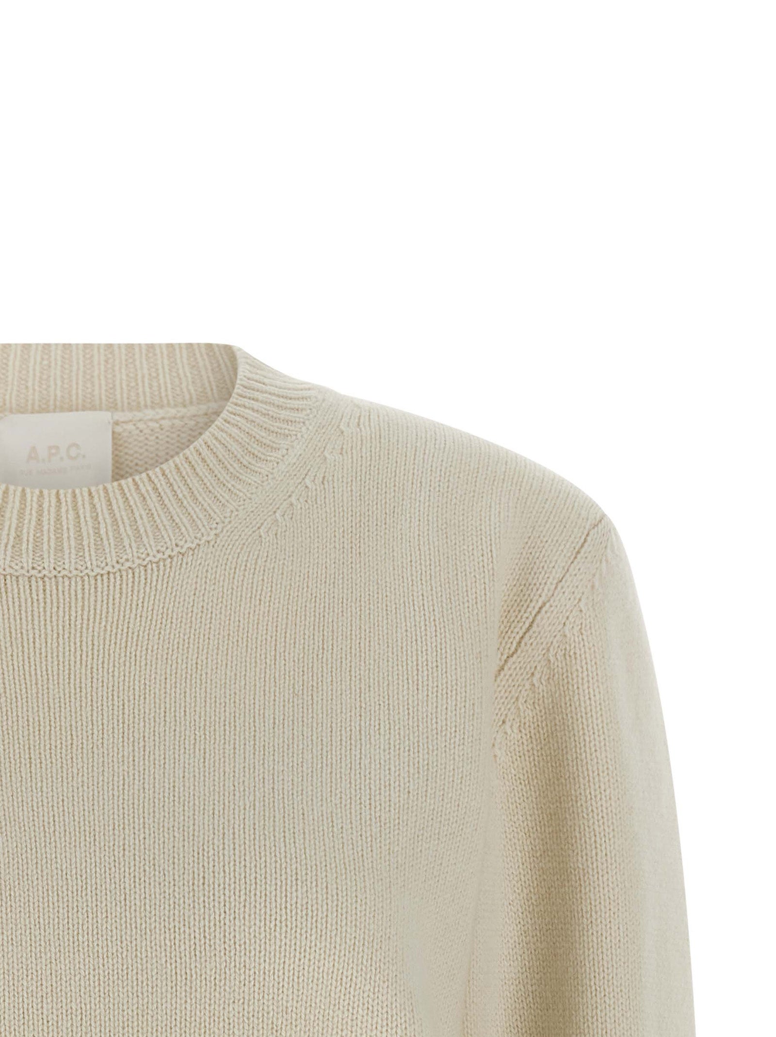 A.P.C. Weiße Wollstrickjacke