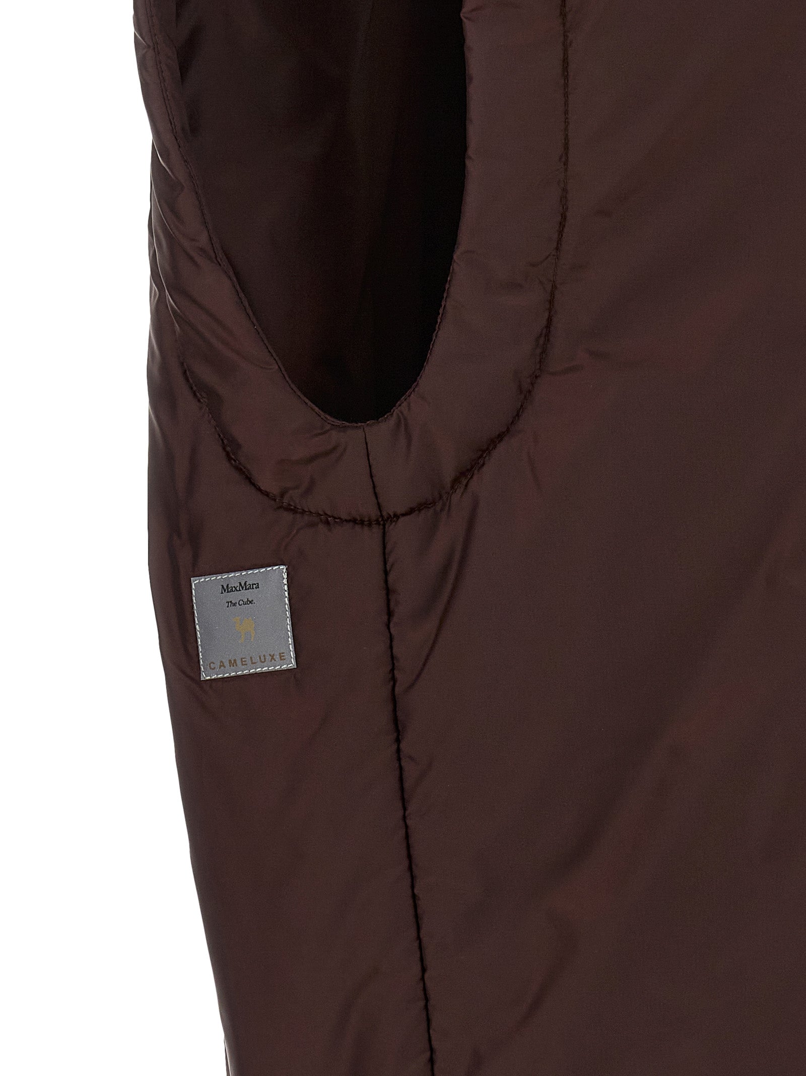 Max Mara Ärmellose Jacke in Bordeaux aus Polyester