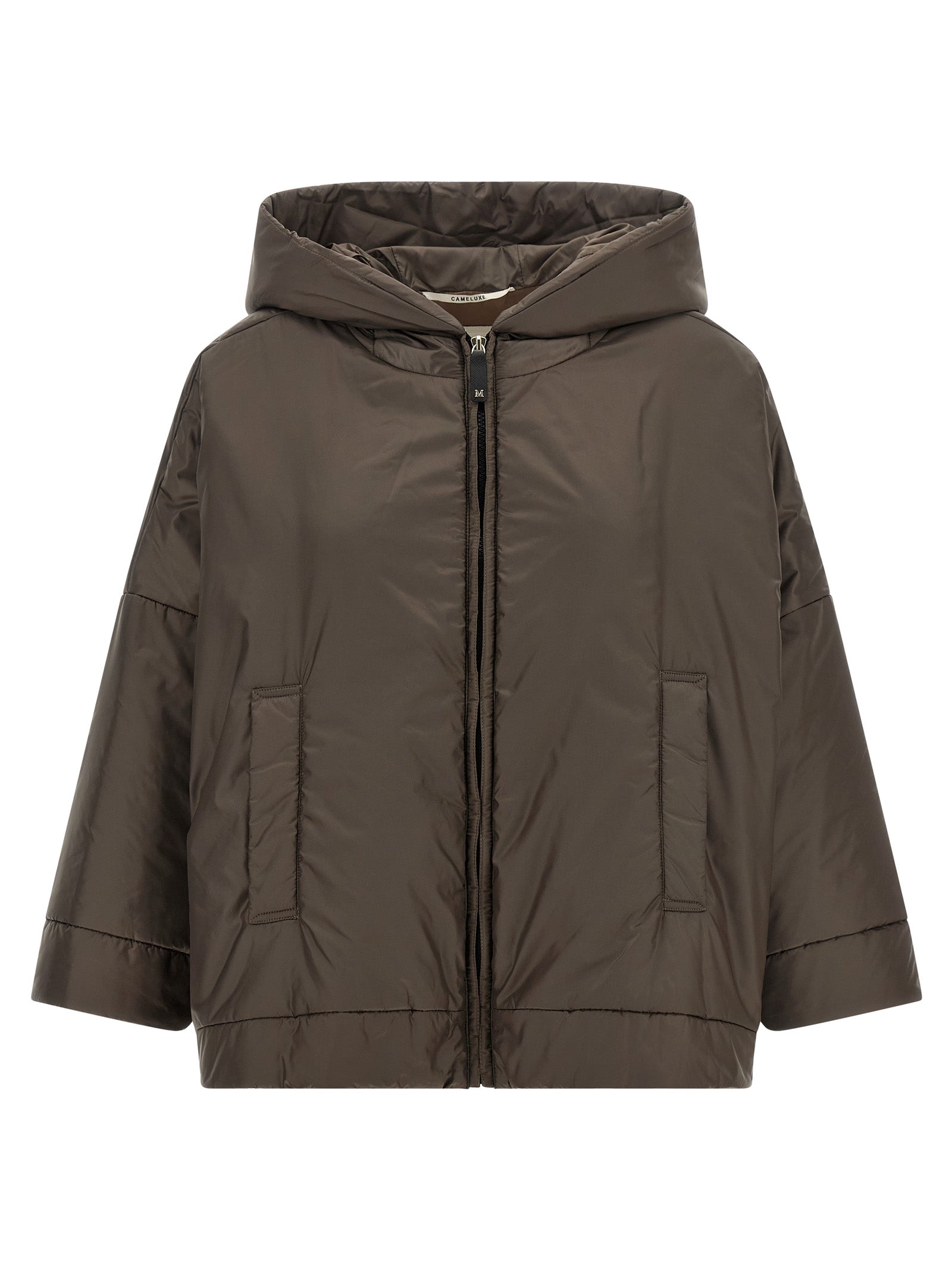 Max Mara Braune Shell-Jacke aus Polyester
