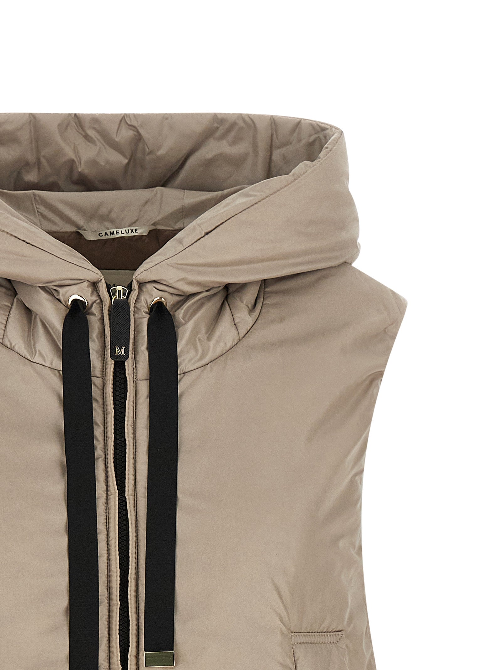 Max Mara Beige Polyester Ärmellose Jacke