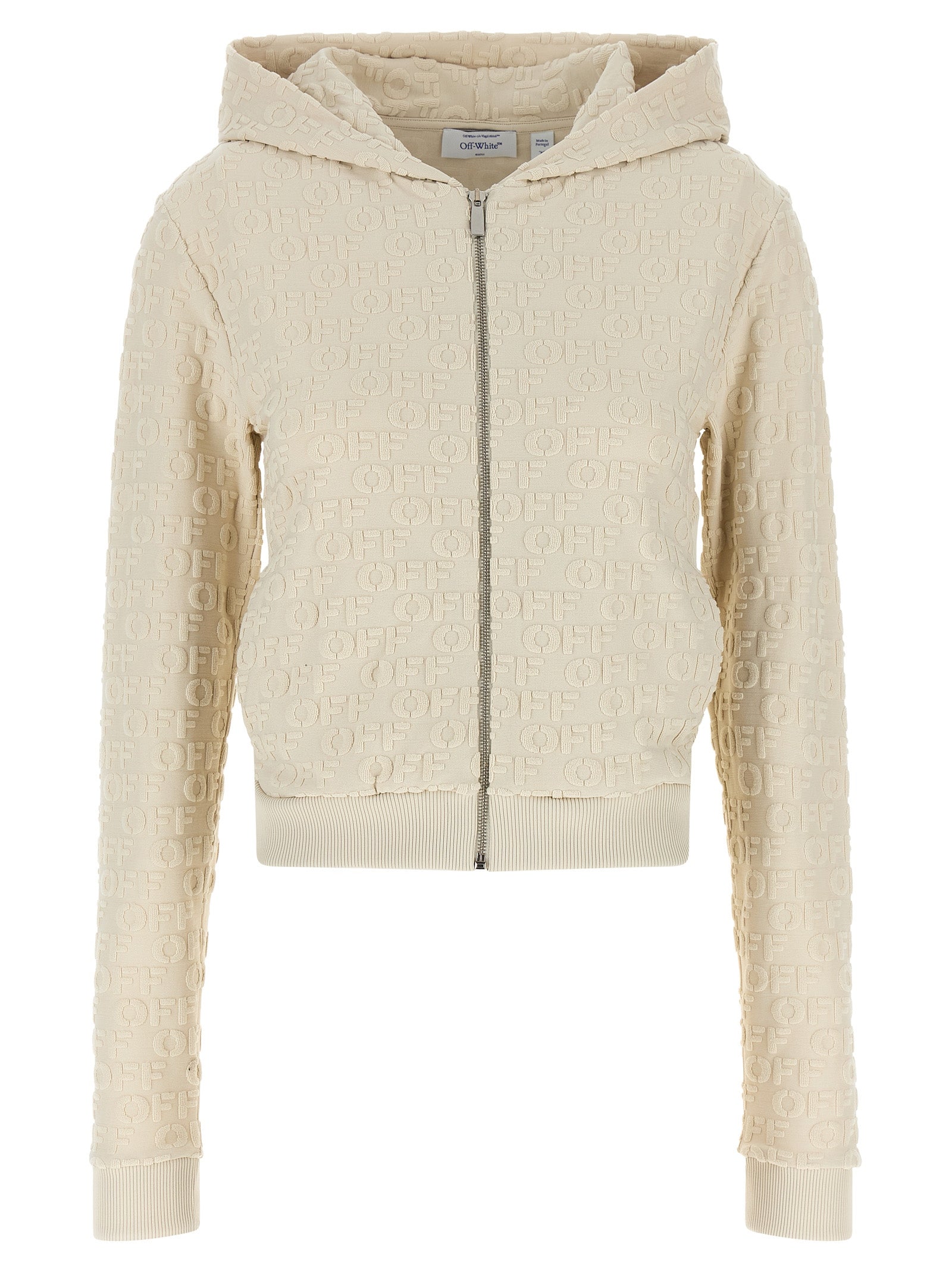 Off-White Beige Baumwoll-Sweatshirt