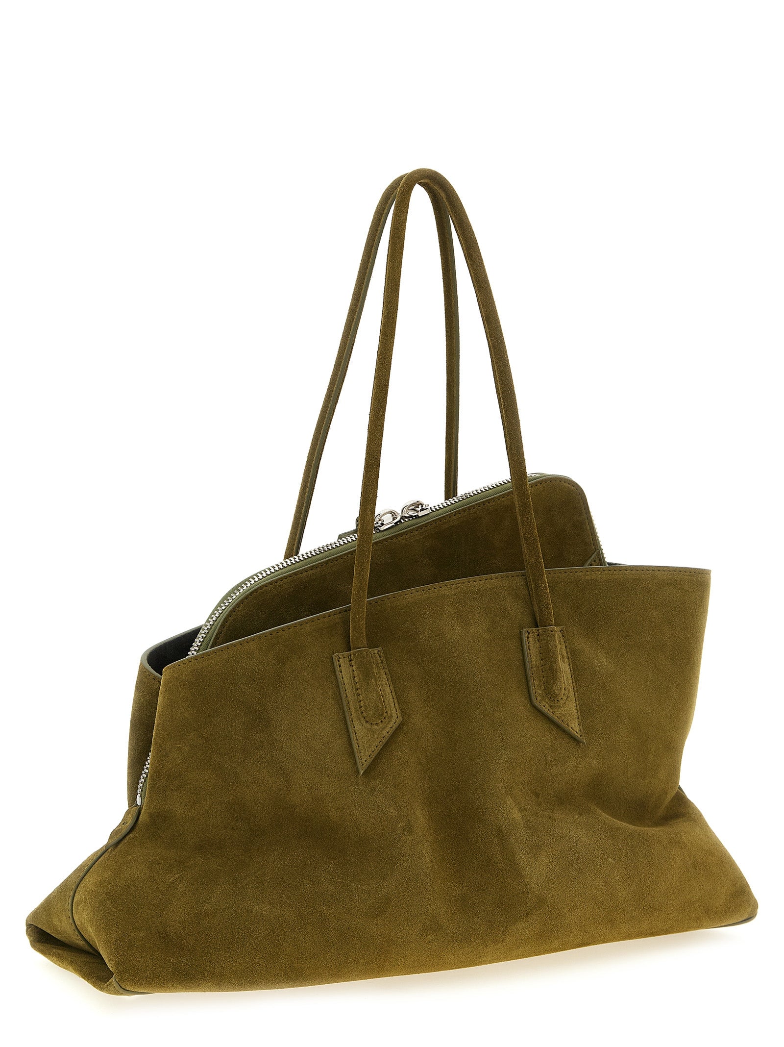 The Attico Schultertasche aus zweifarbigem Rindsleder