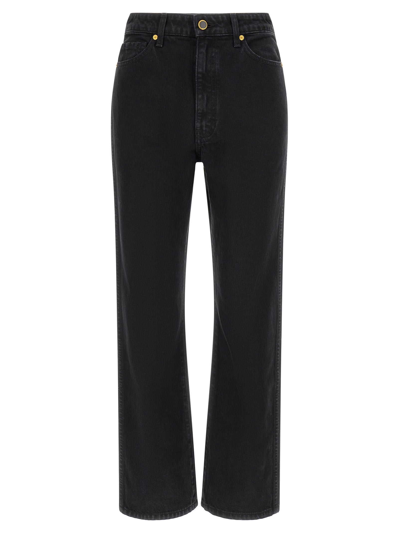 Khaite Schwarze Baumwoll-Schlagjeans