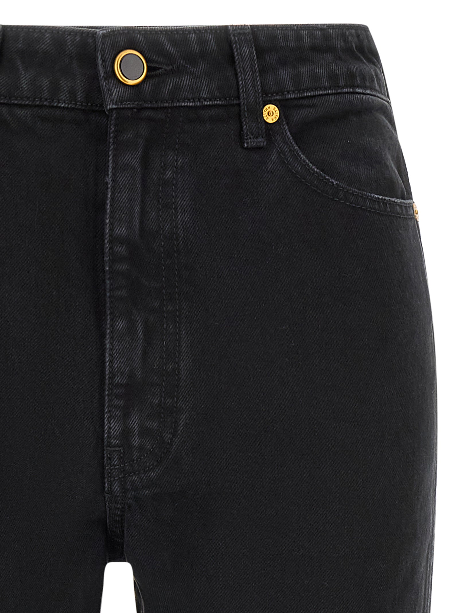Khaite Schwarze Baumwoll-Schlagjeans