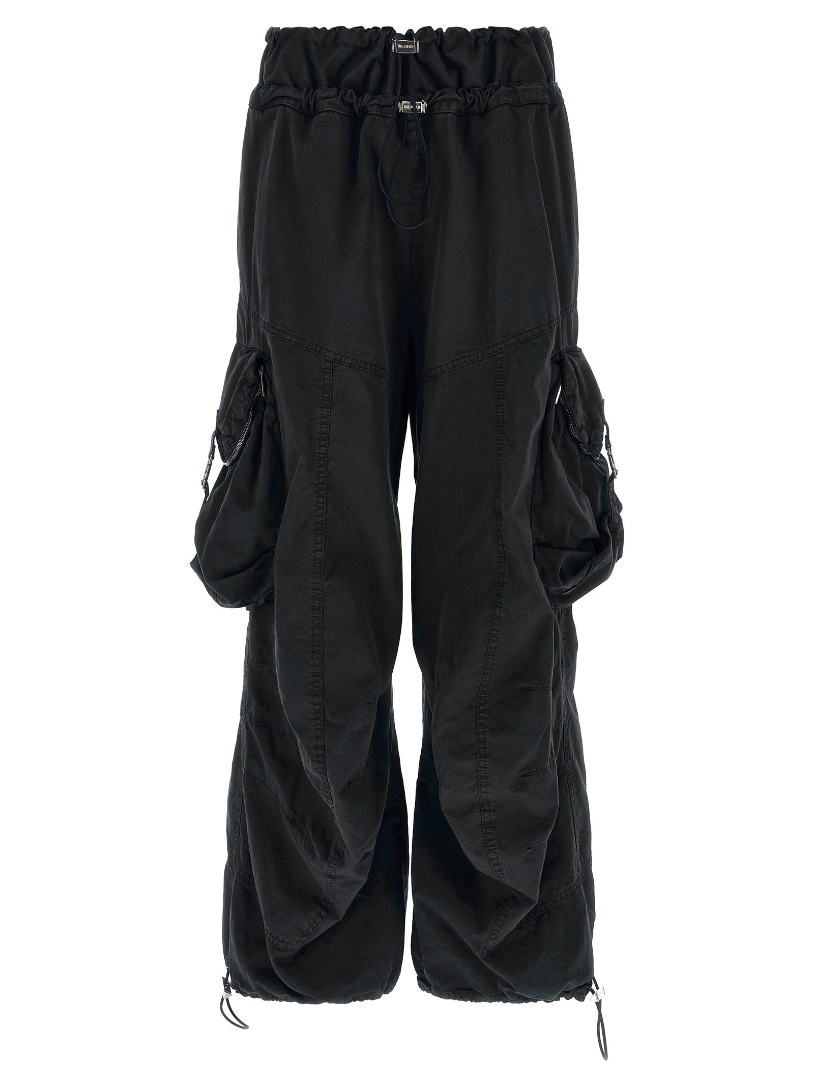 The Attico Schwarze Cargo-Hose aus Baumwolle
