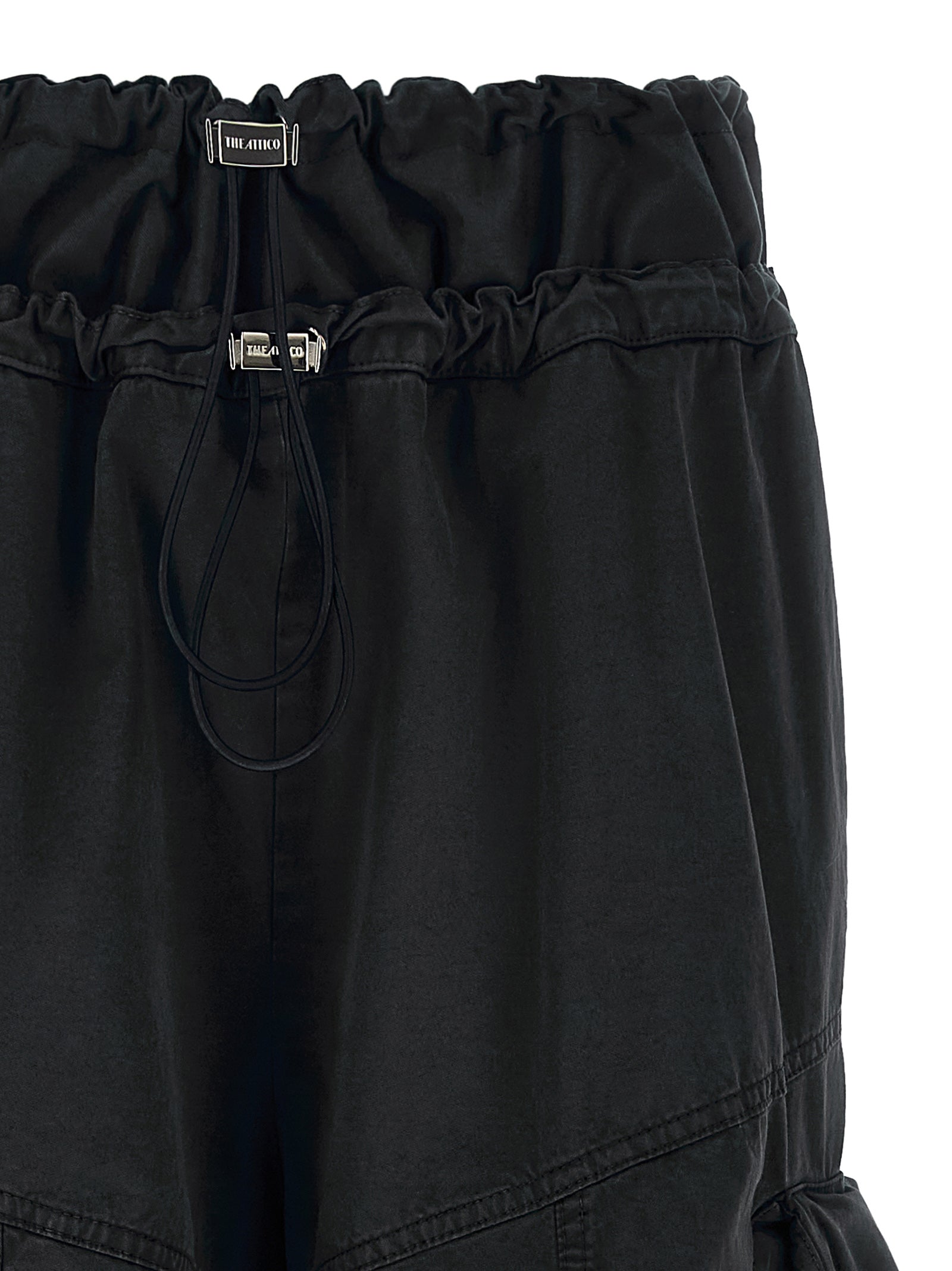 The Attico Schwarze Cargo-Hose aus Baumwolle