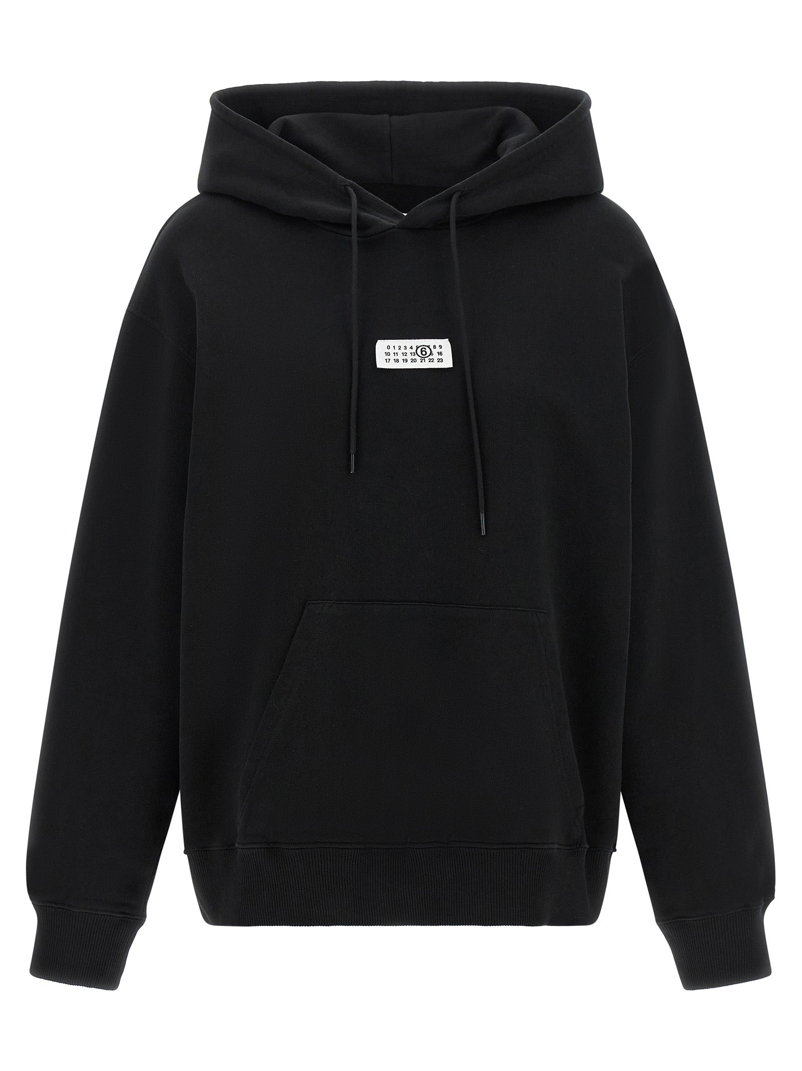 MM6 Maison Margiela Schwarzer Baumwoll-Sweatshirt