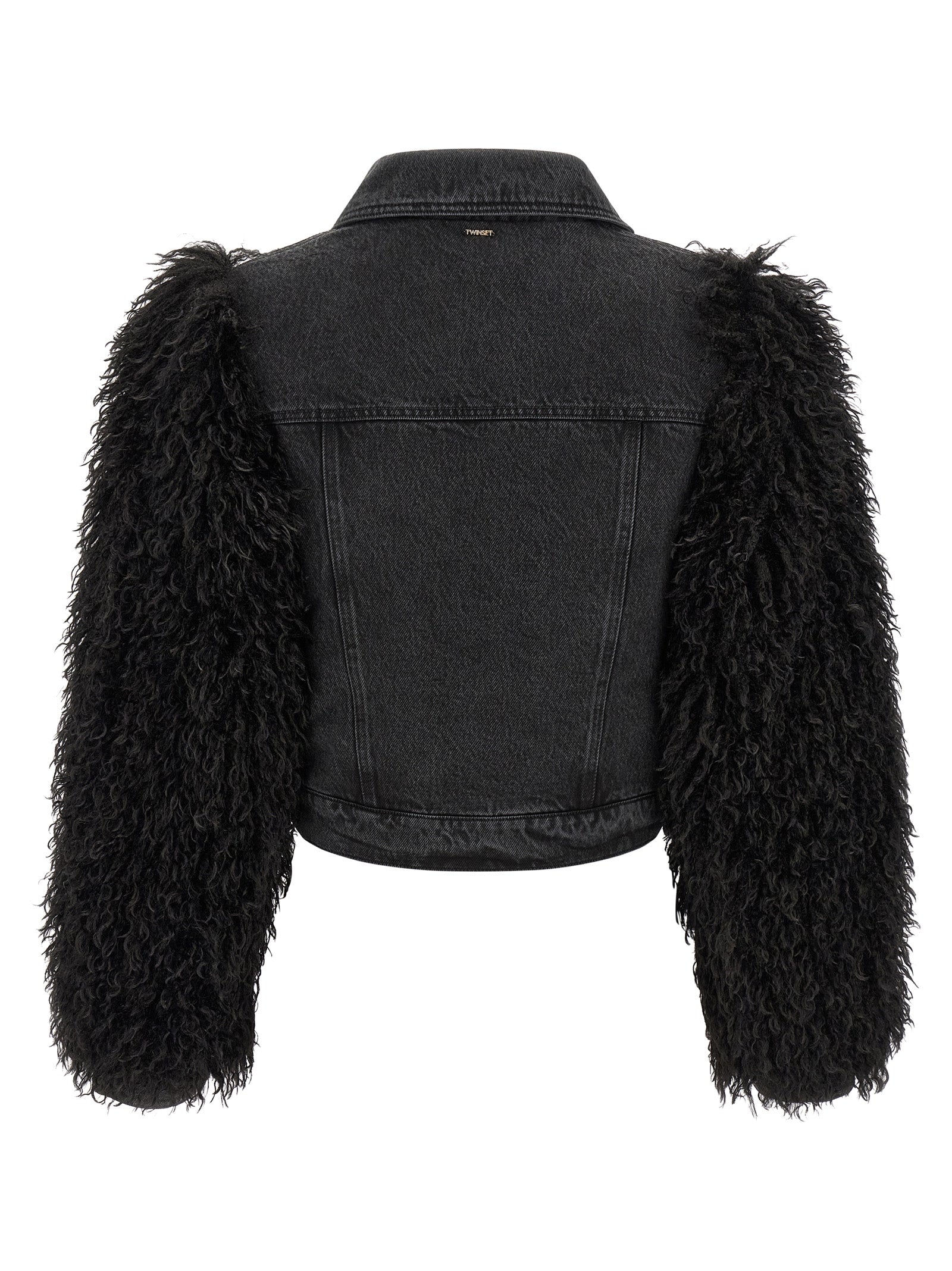 Twinset Schwarze Baumwoll-Denimjacke