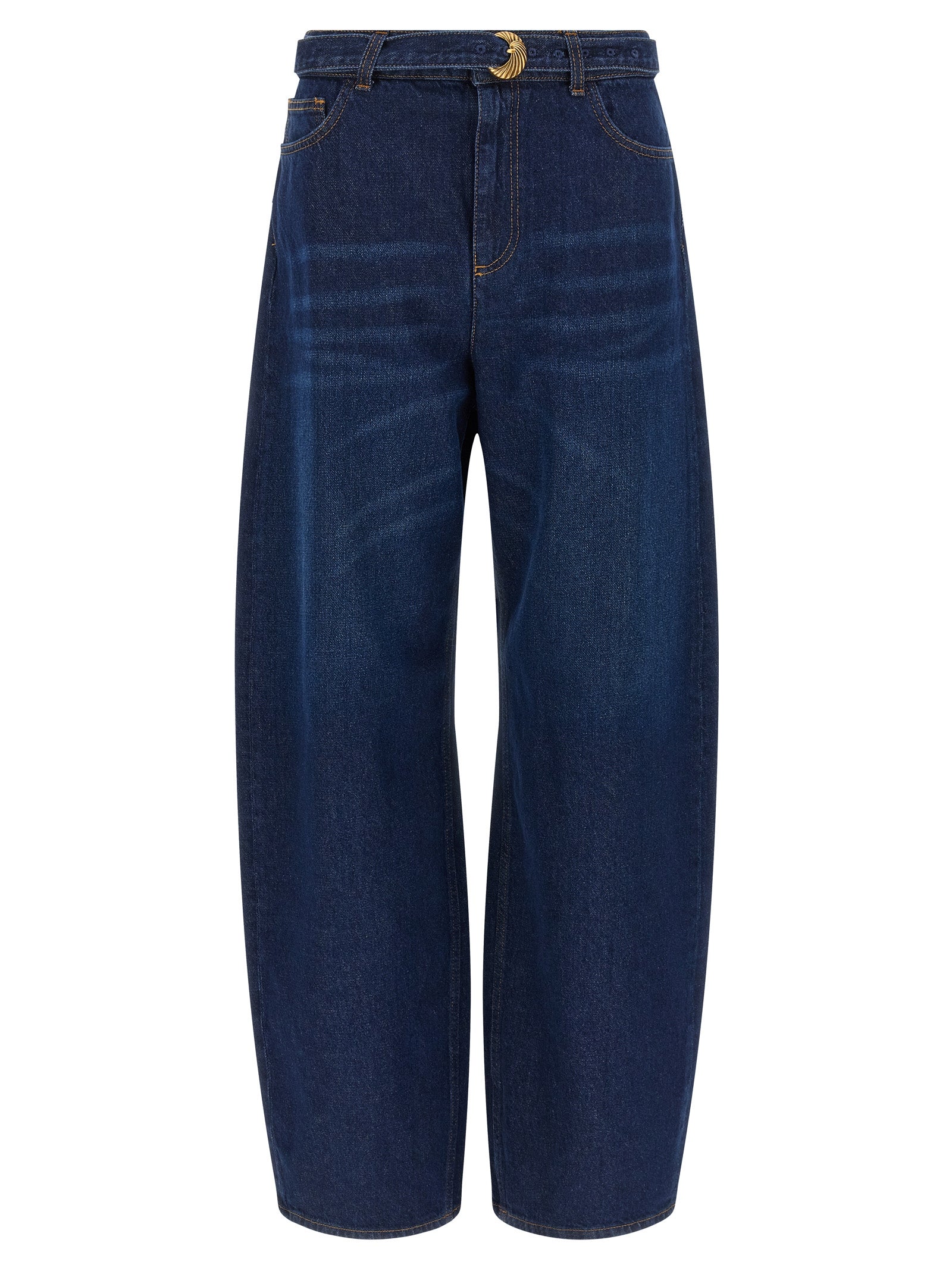Twinset Blaue High-Waist Jeans aus Baumwolle
