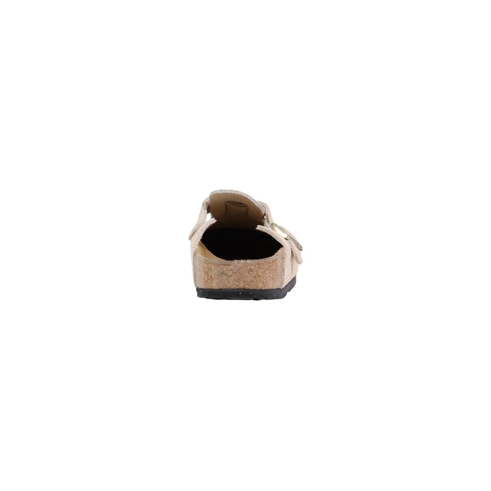 Birkenstock Beige Wildleder-Clogs