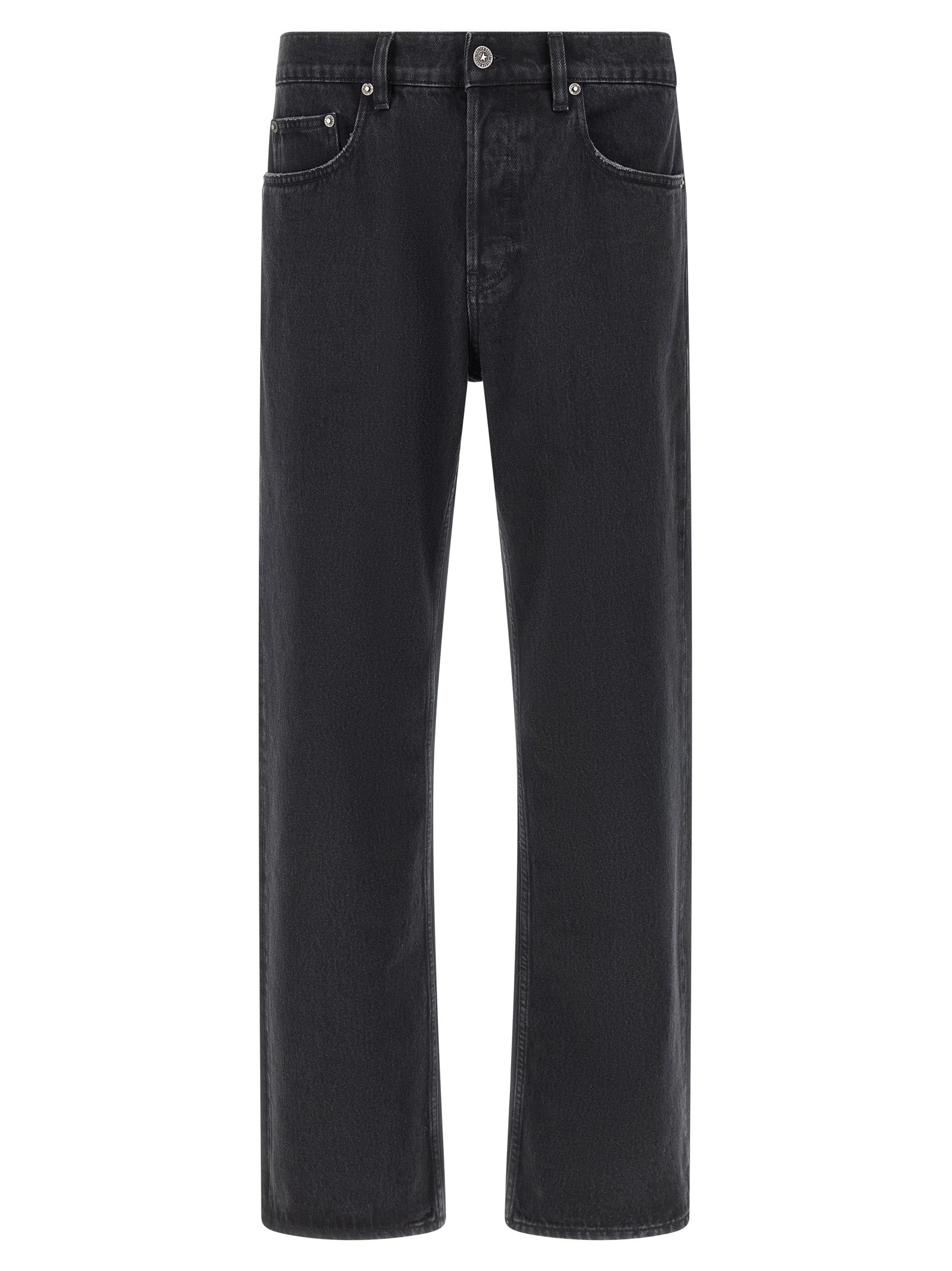 Golden Goose Schwarze Baumwoll-Jeans mit geradem Bein