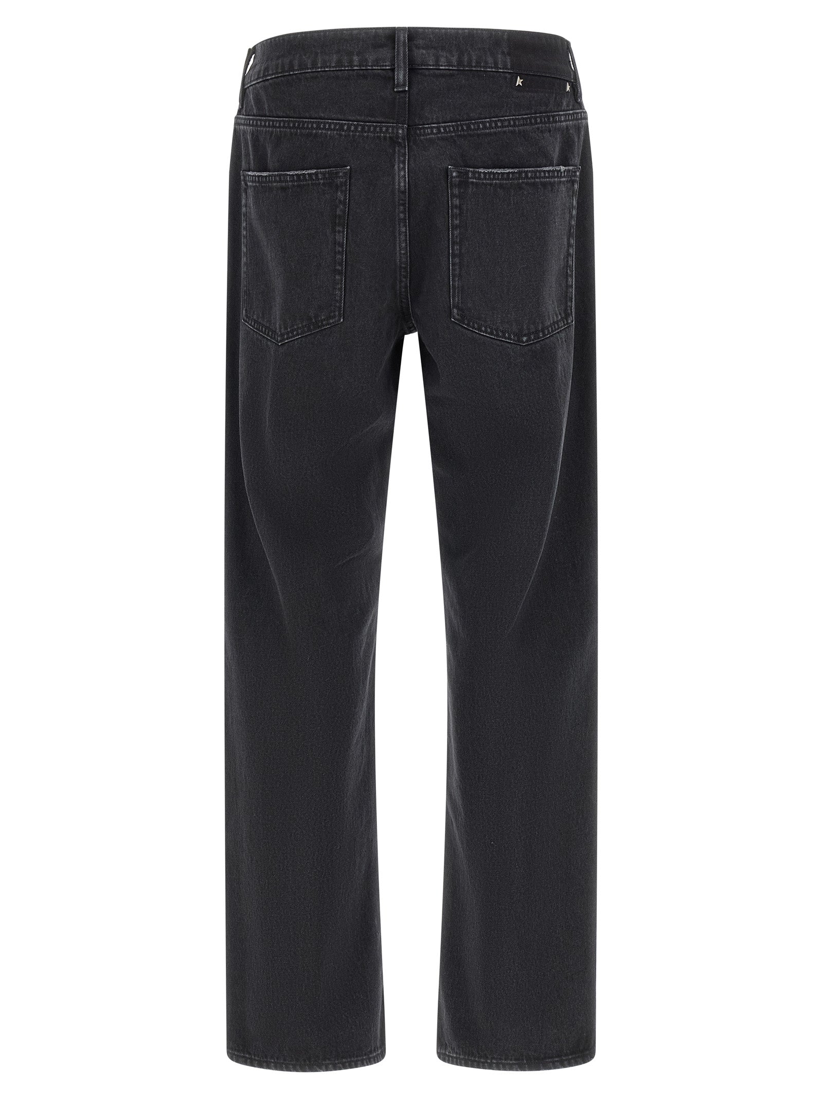 Golden Goose Schwarze Baumwoll-Jeans mit geradem Bein