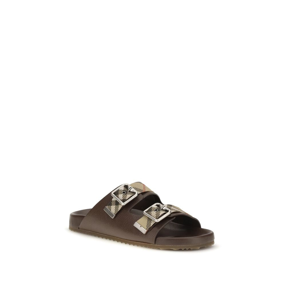 Burberry Braune Sandalen aus Ziegenleder