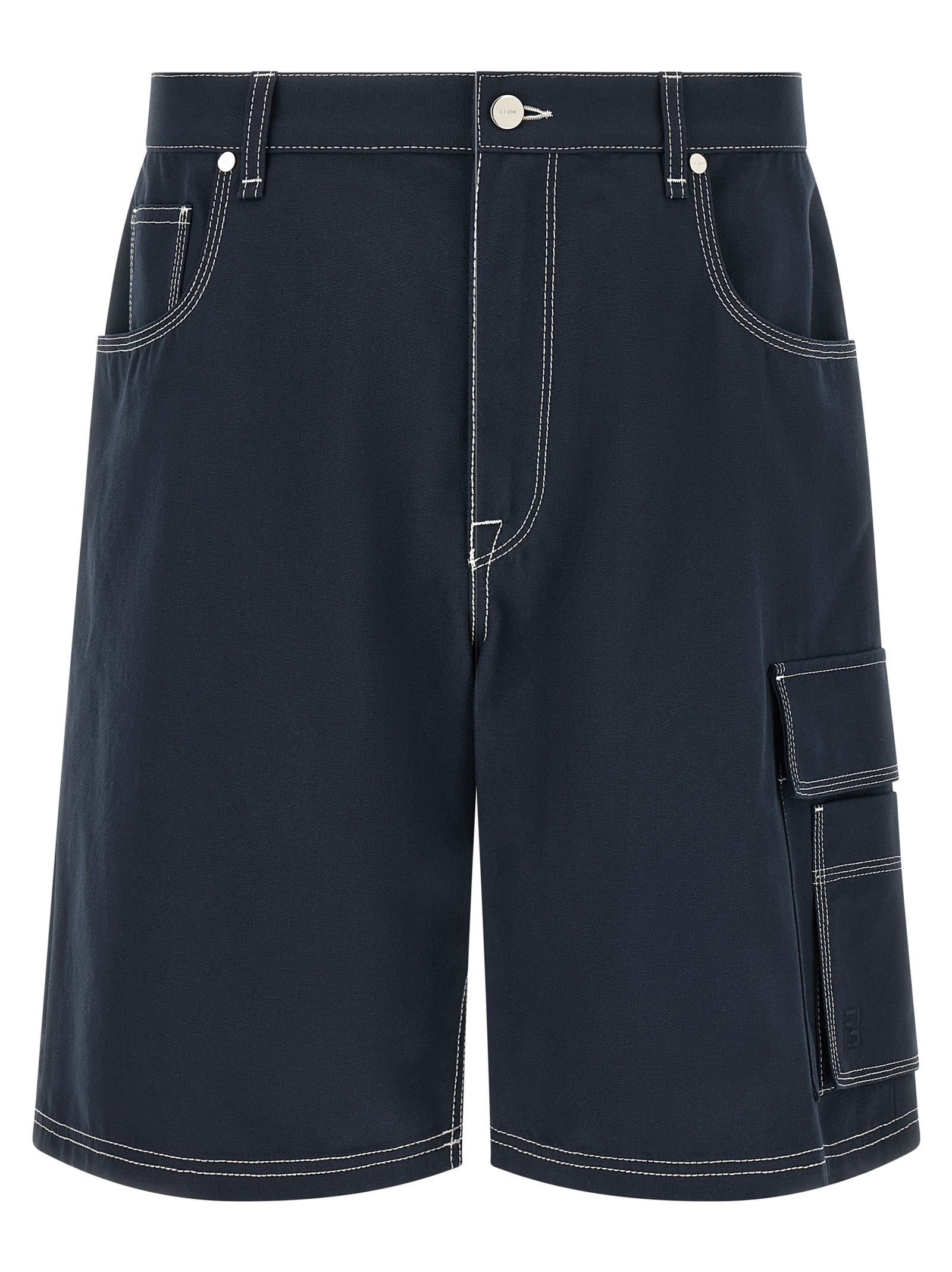 Fendi Blaue Baumwoll-Bermudashorts