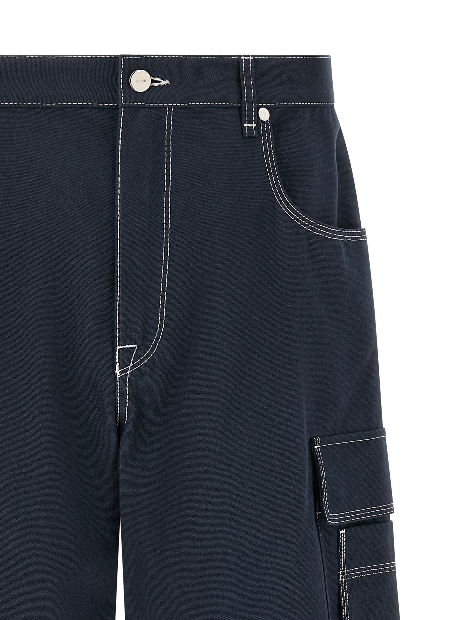Fendi Blaue Baumwoll-Bermudashorts