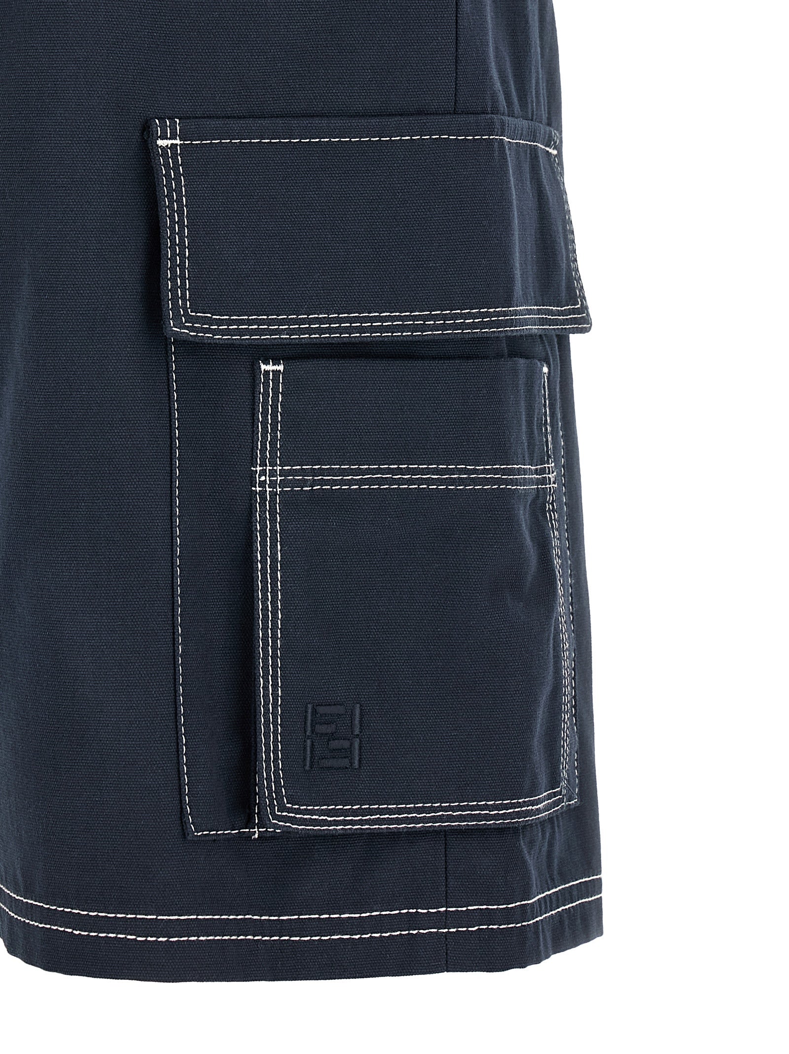 Fendi Blaue Baumwoll-Bermudashorts