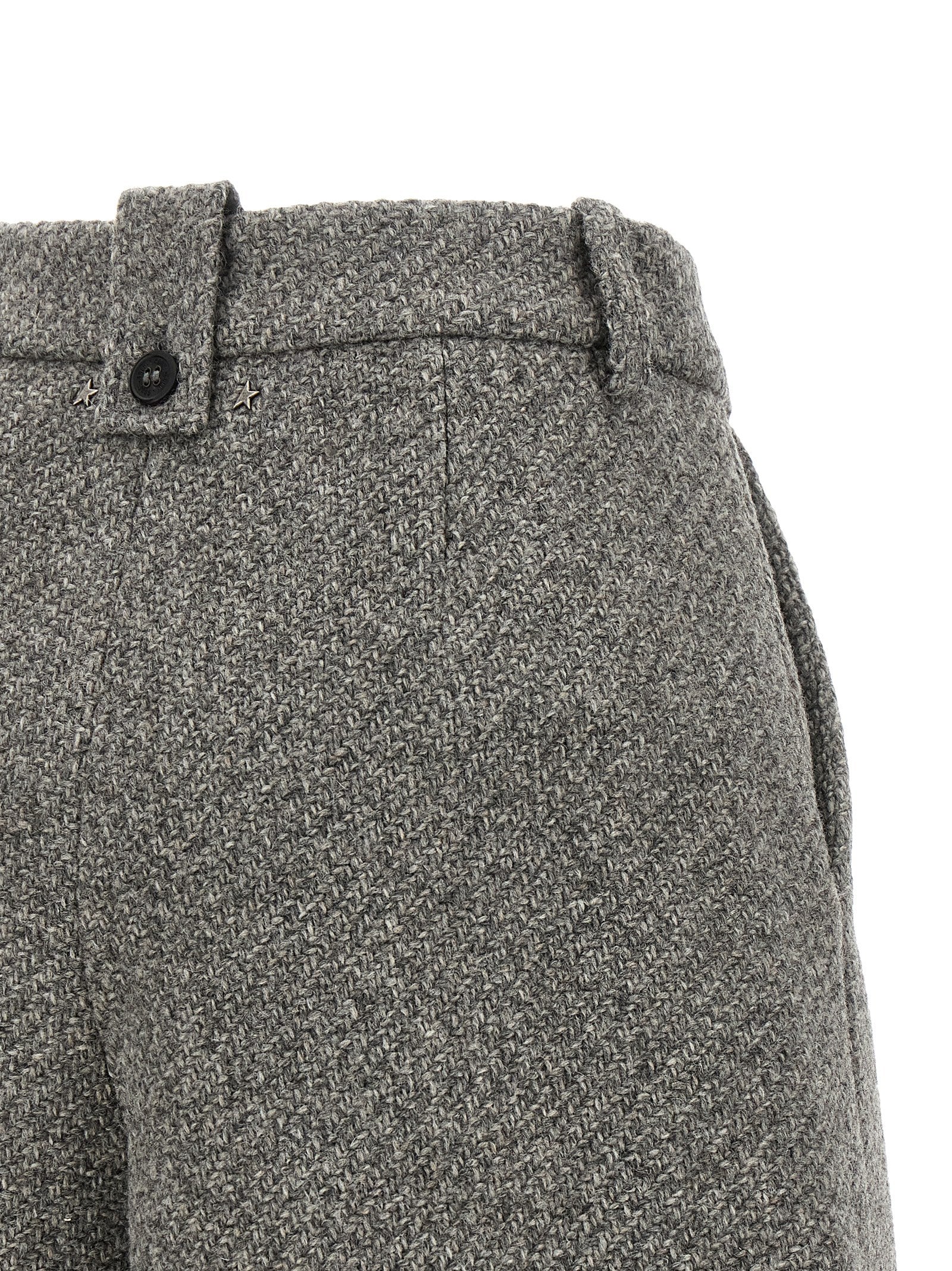 Golden Goose Graue Bermuda-Shorts aus reiner Schurwolle