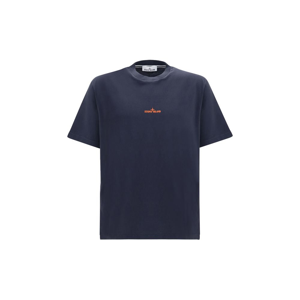 Stone Island Blaues Baumwoll-Sportswear-T-Shirt