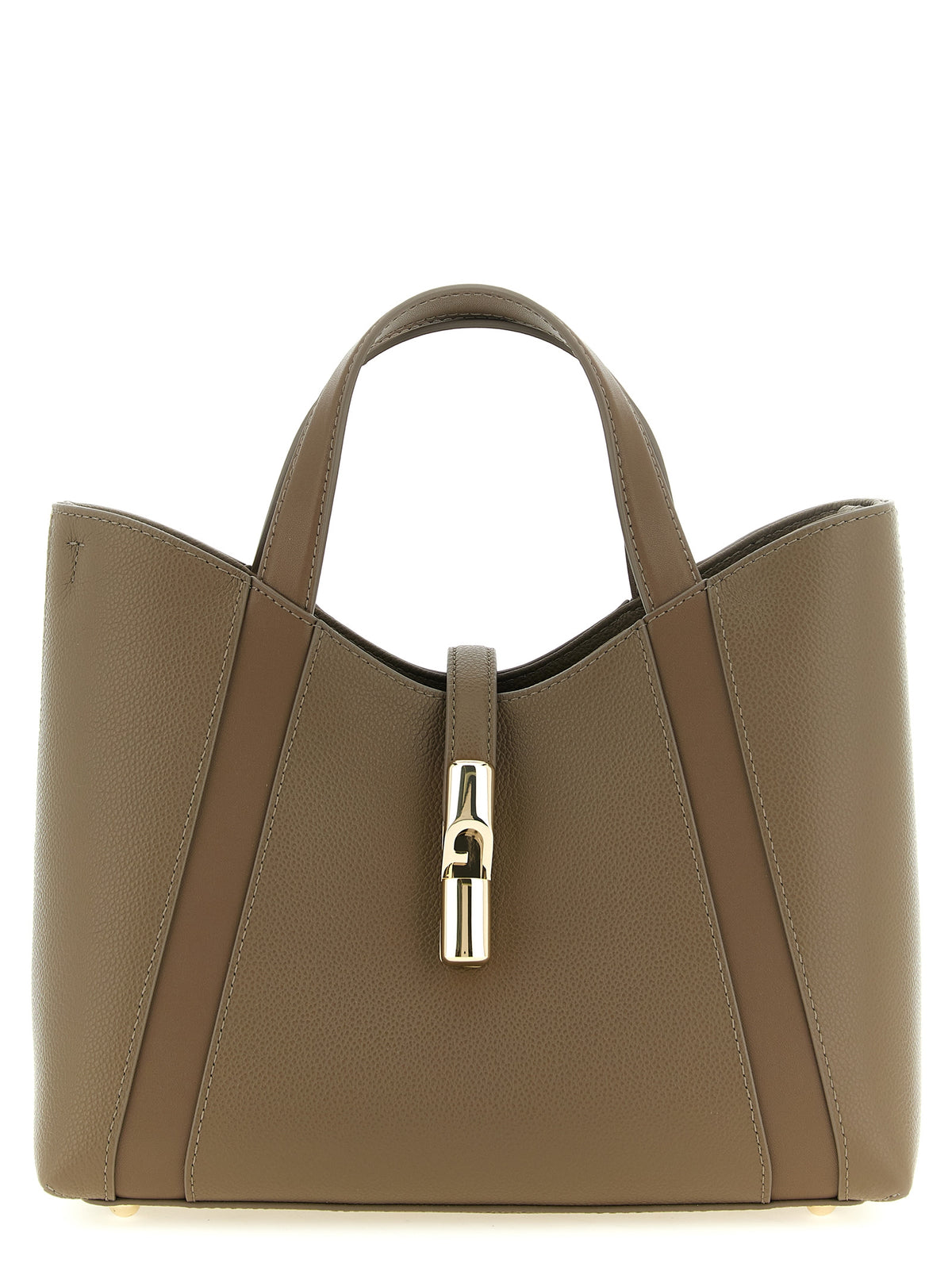 Furla Graue Kalbsleder-Tote Bag