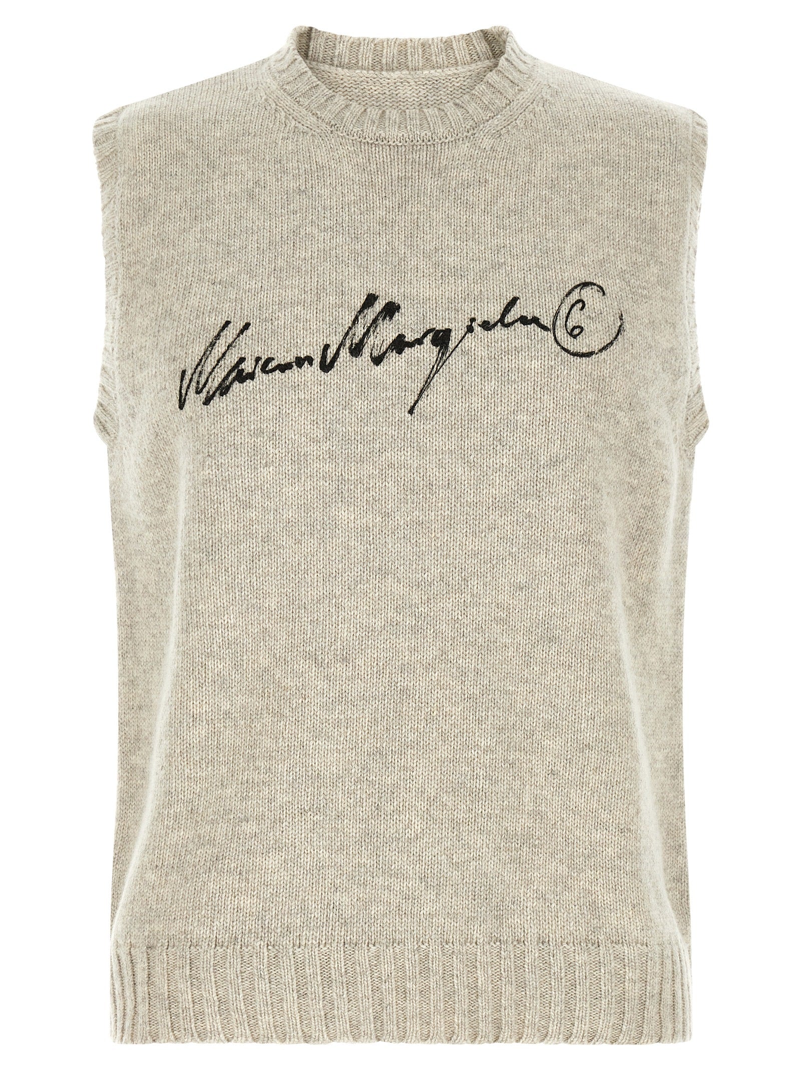 MM6 Maison Margiela Grauer Wollpullover