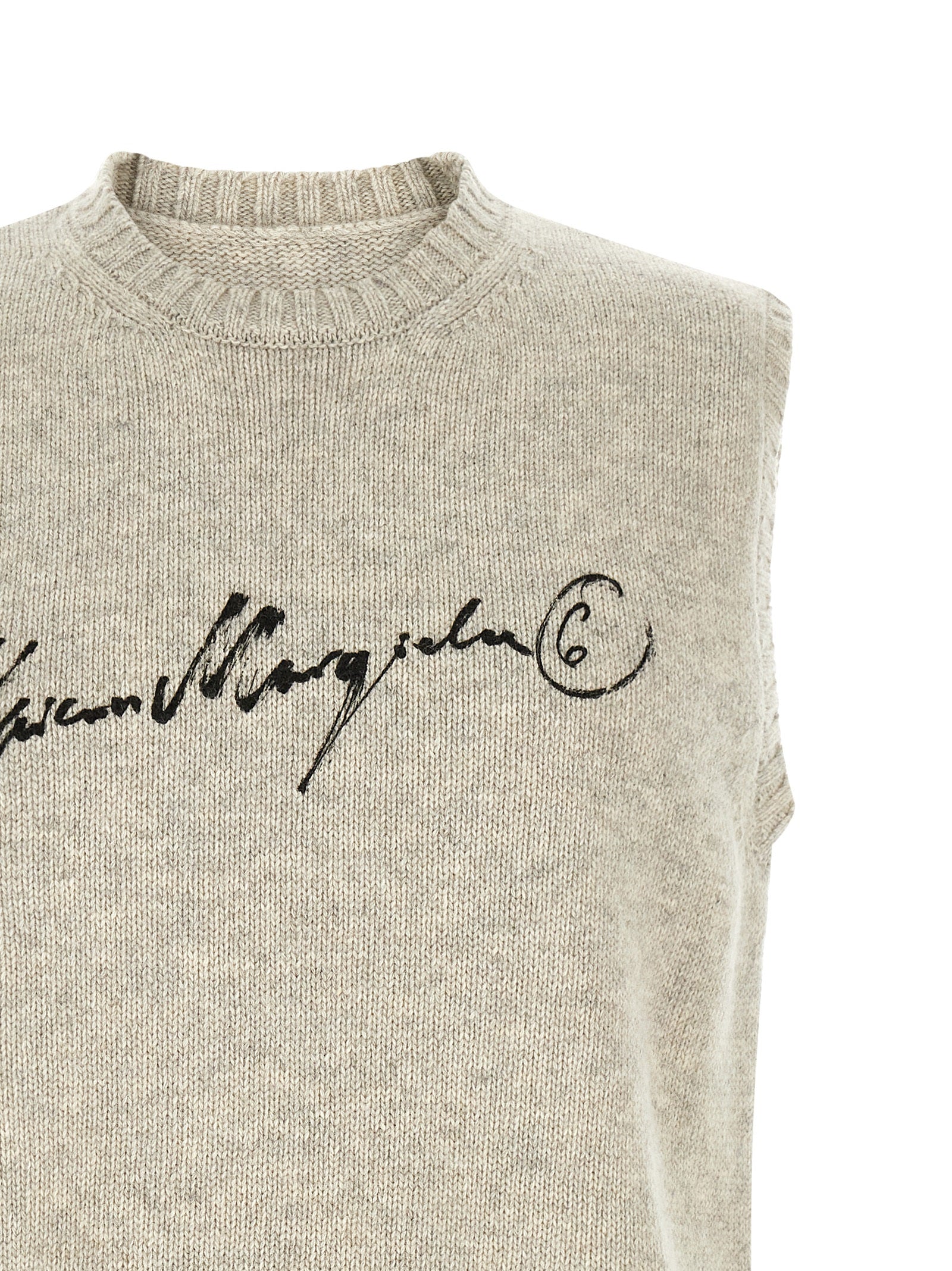 MM6 Maison Margiela Grauer Wollpullover