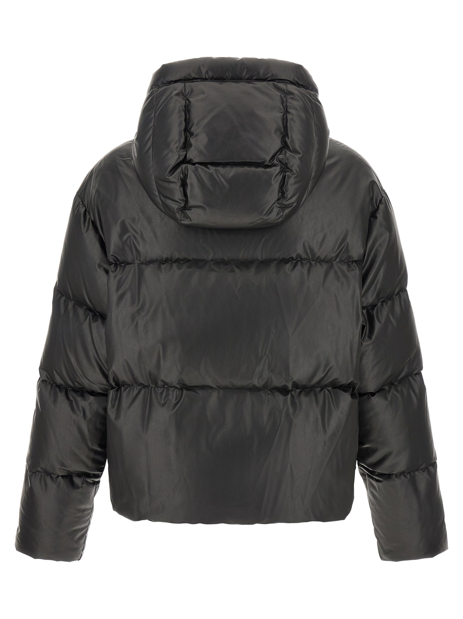 MM6 Maison Margiela Schwarze Polyester-Jacke in voller Länge