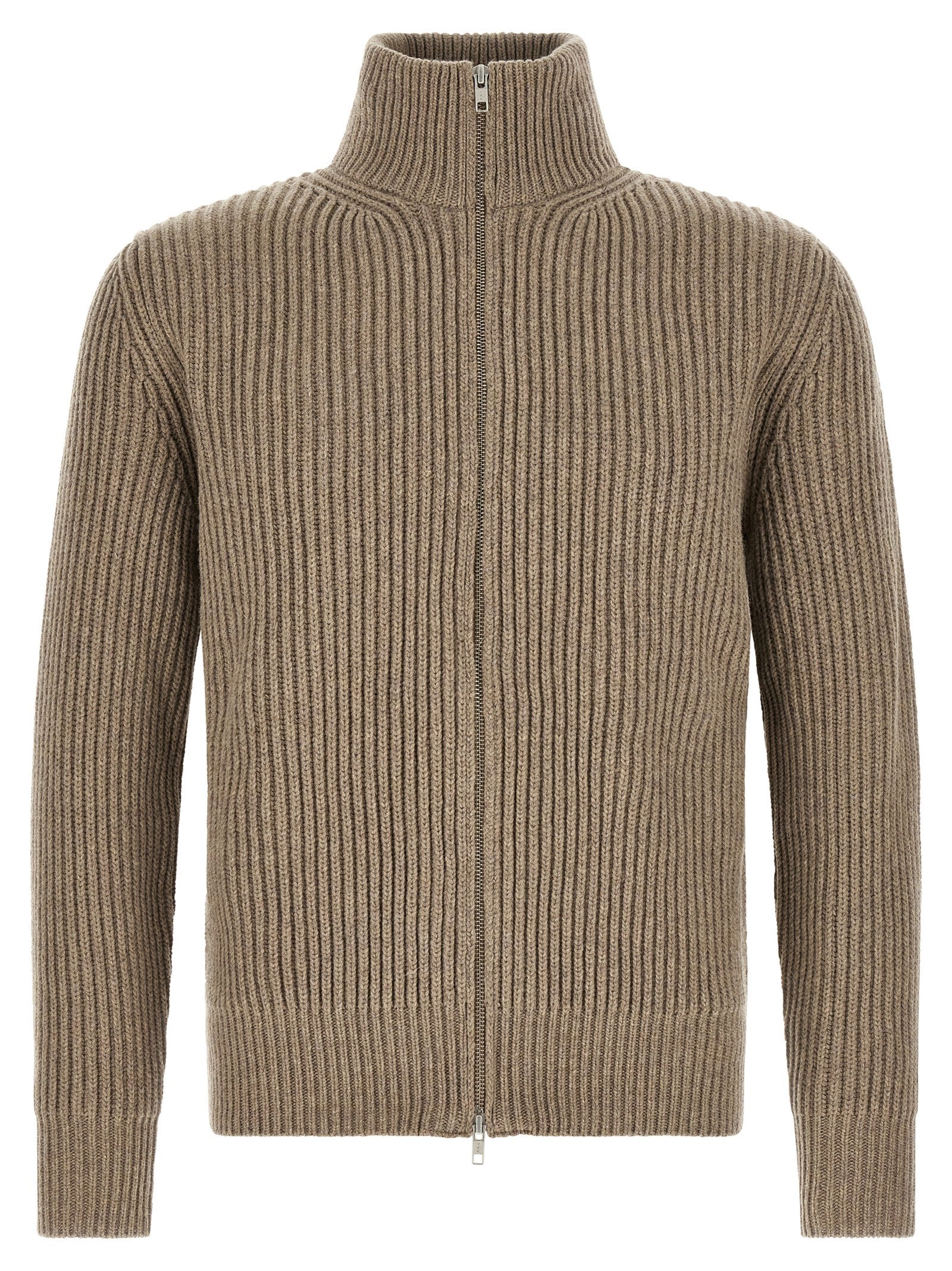 MM6 Maison Margiela Beige Wollmantel Lang