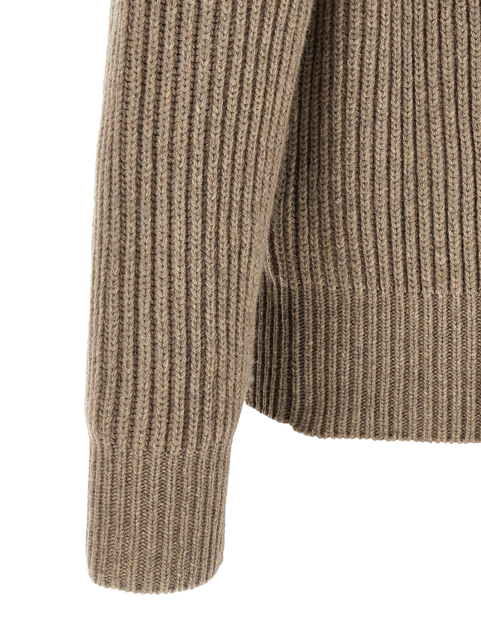 MM6 Maison Margiela Beige Wollmantel Lang