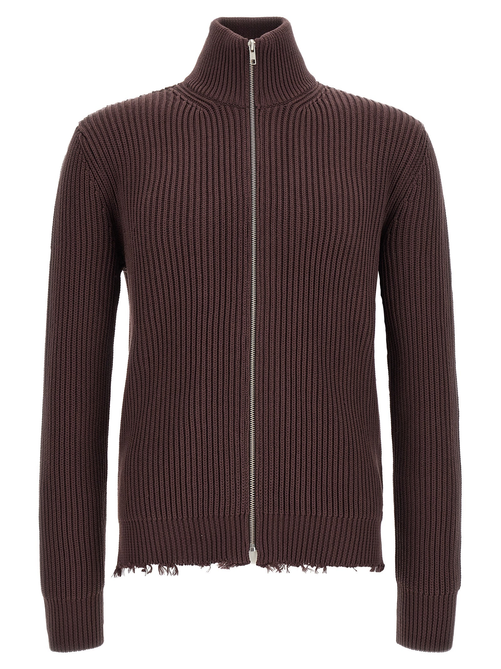 MM6 Maison Margiela Brauner Baumwollcardigan