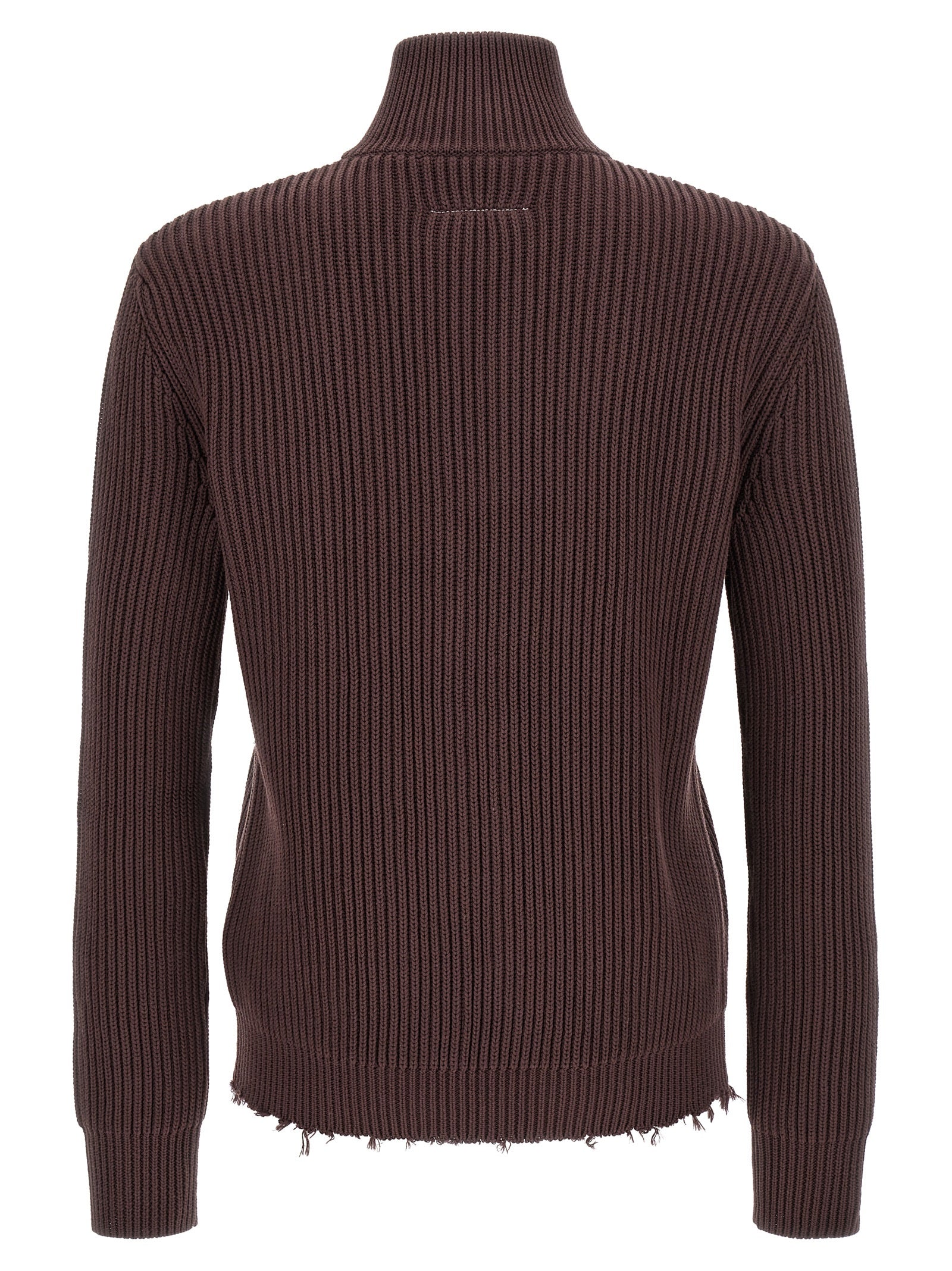 MM6 Maison Margiela Brauner Baumwollcardigan