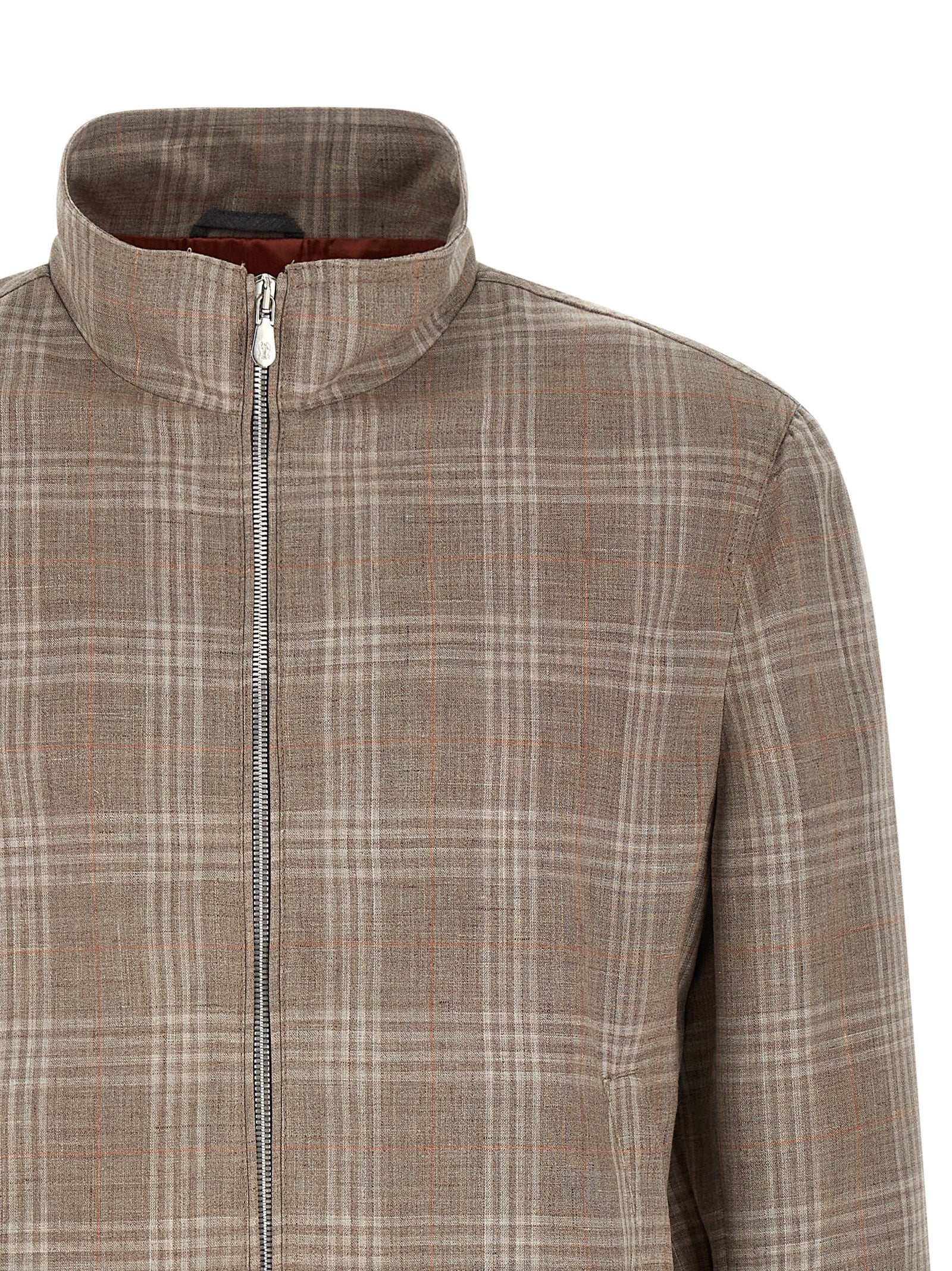 Brunello Cucinelli Brauner Wollmantel in voller Länge