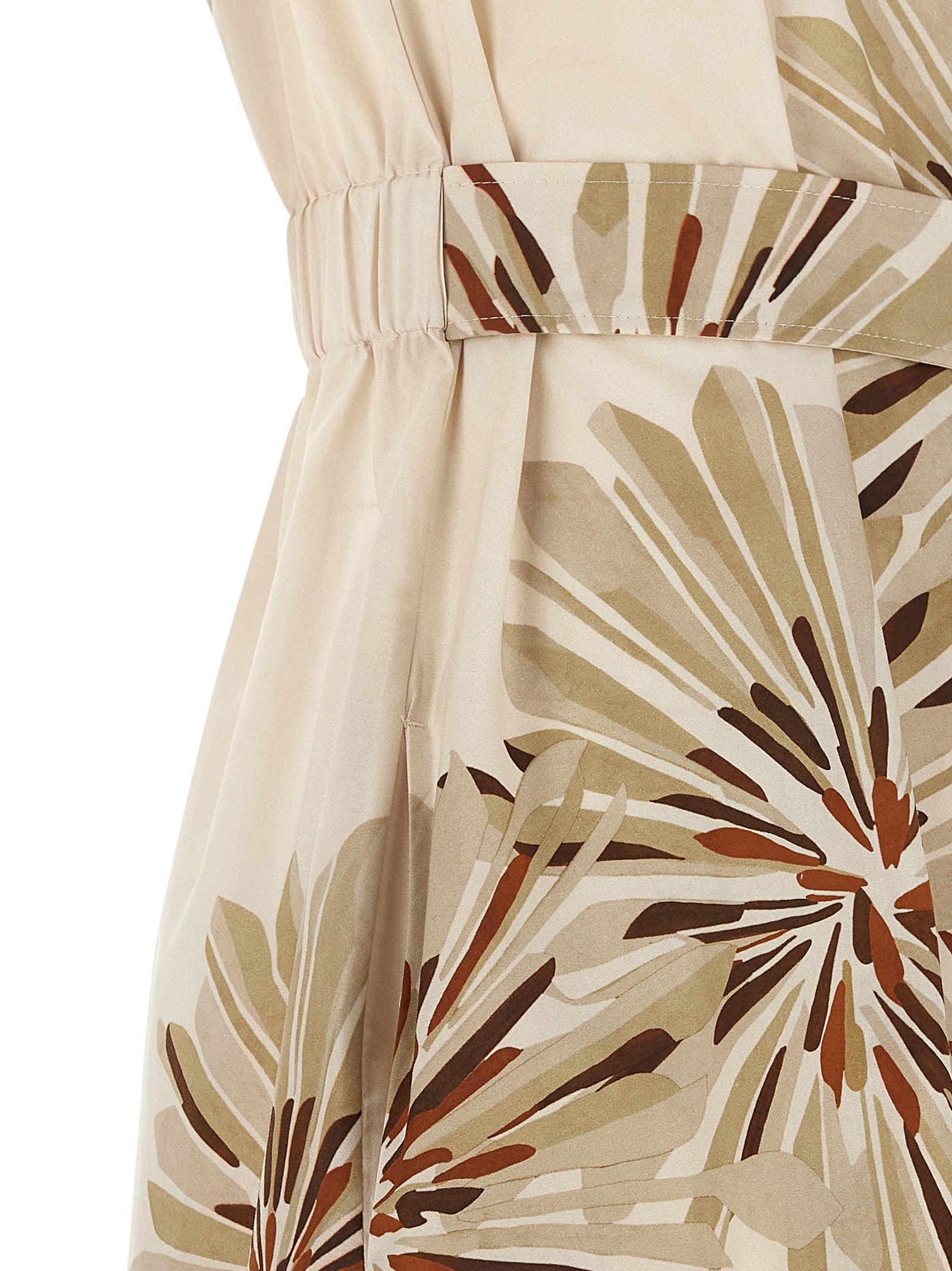 Brunello Cucinelli Beige Baumwoll-Midikleid