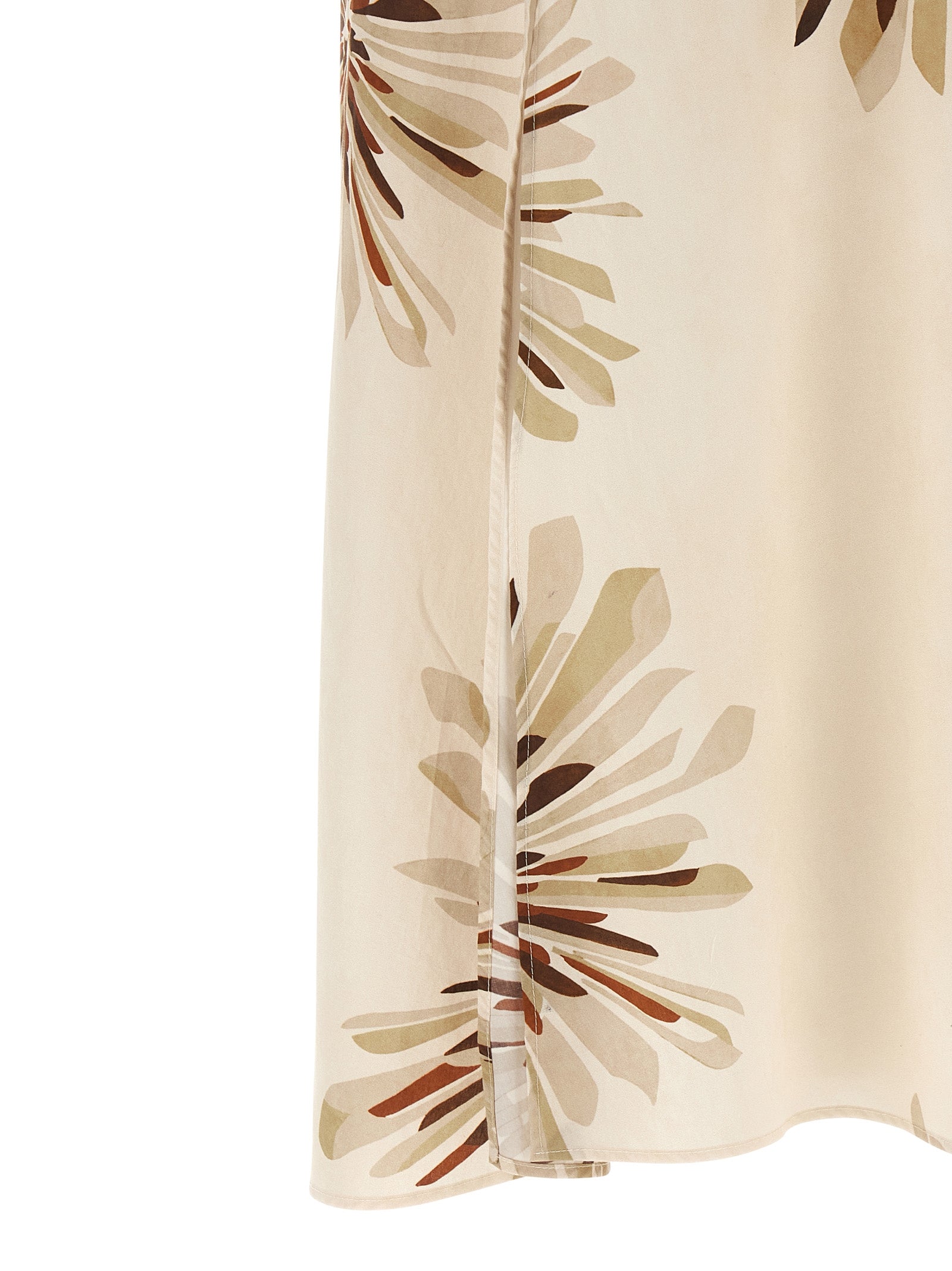 Brunello Cucinelli Beige Baumwoll-Midikleid