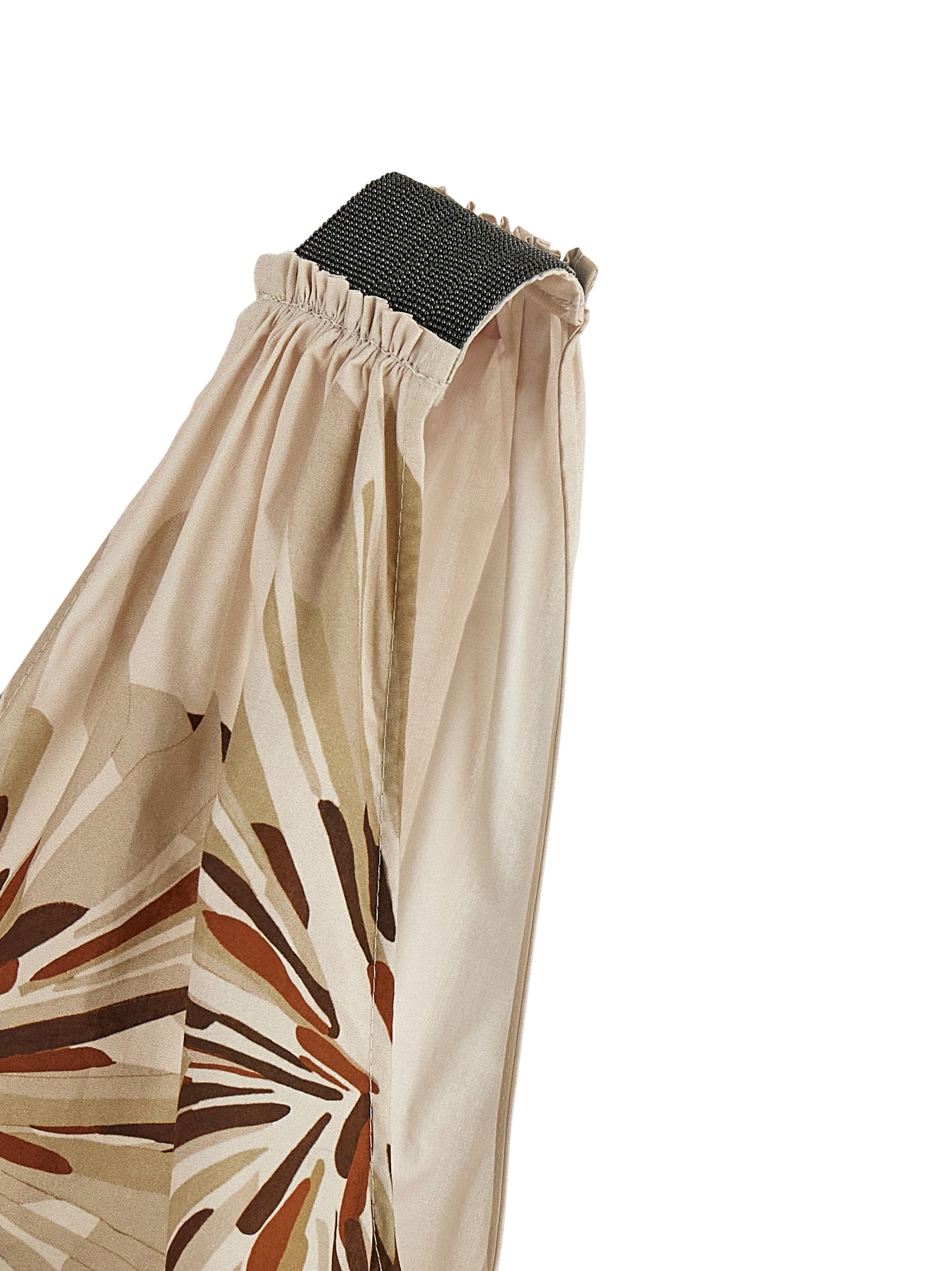 Brunello Cucinelli Beige Baumwoll-Midikleid