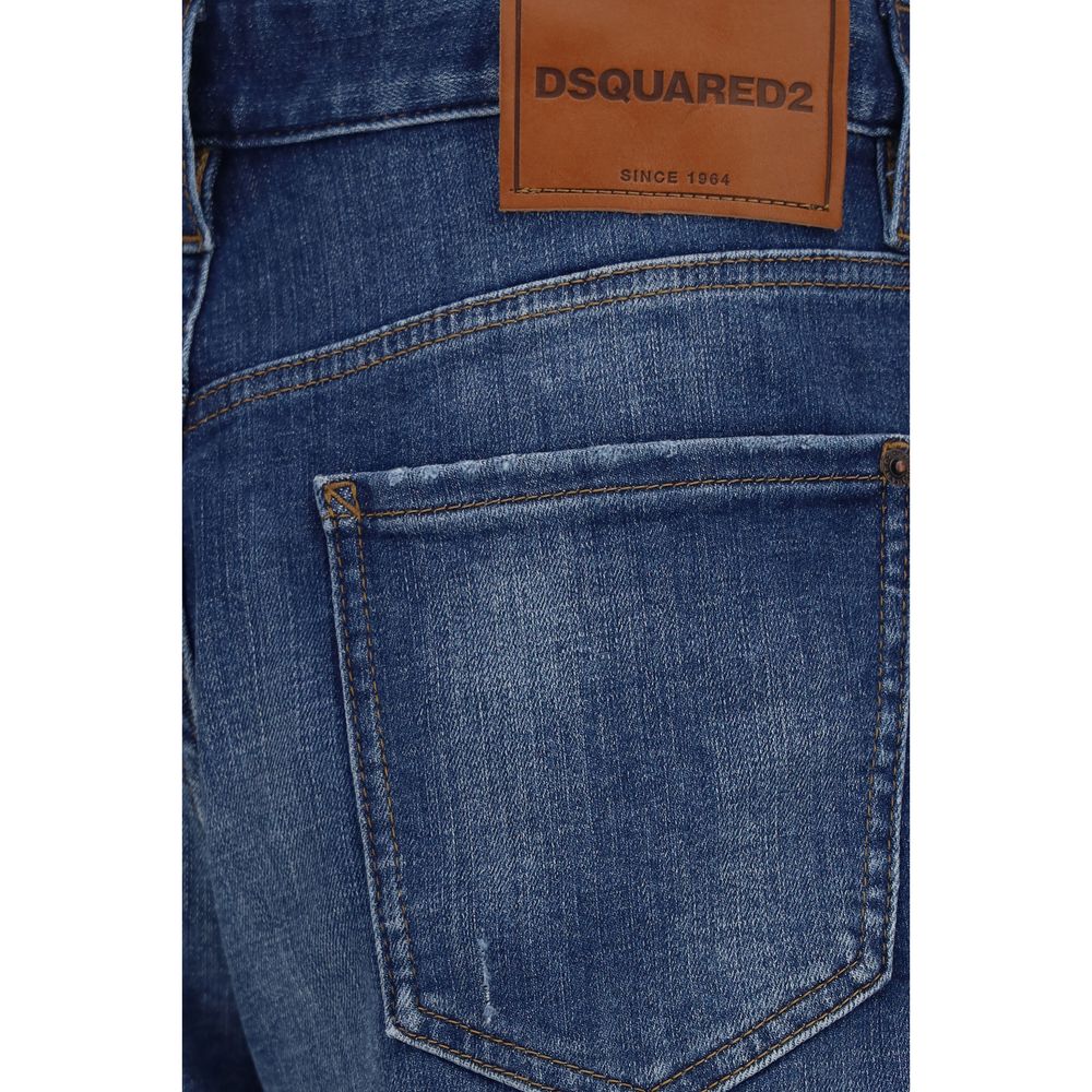 Dsquared² Blaue Baumwoll-Bermudashorts