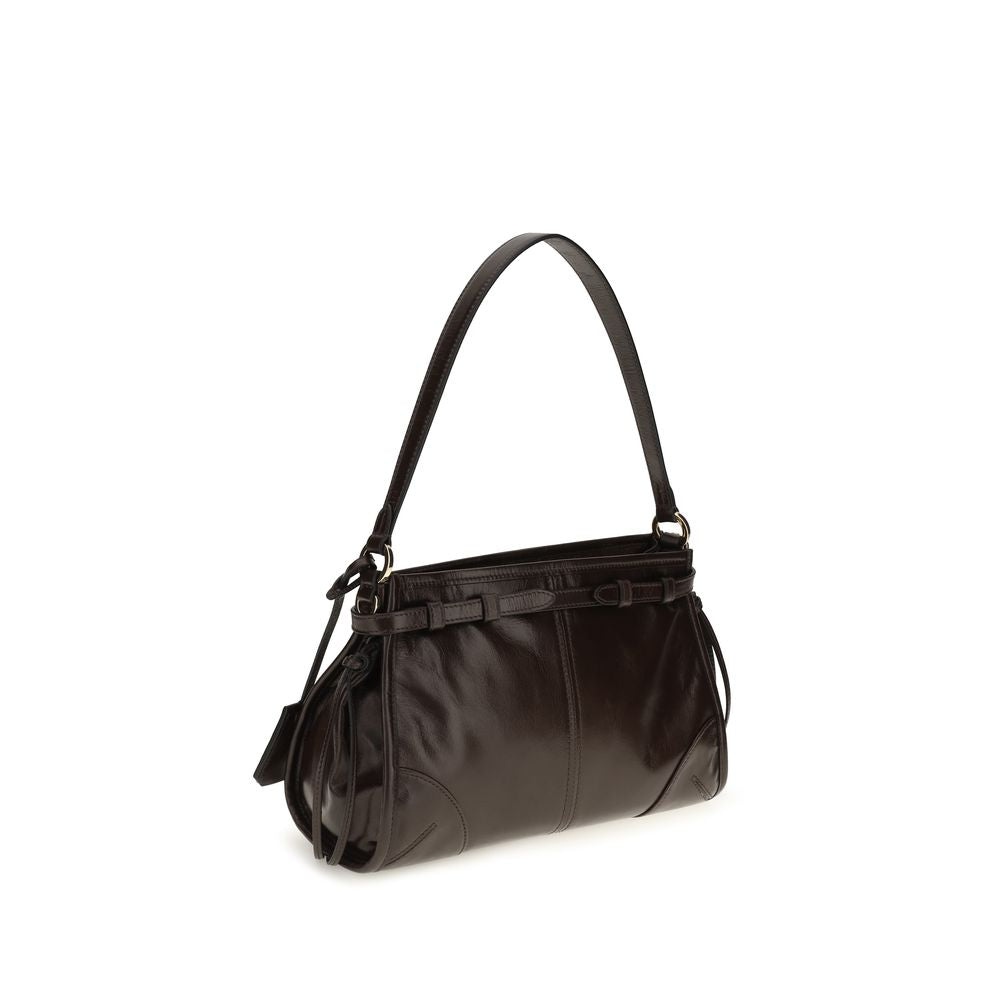 Prada Braune Kalbsleder Bos Taurus Handtasche