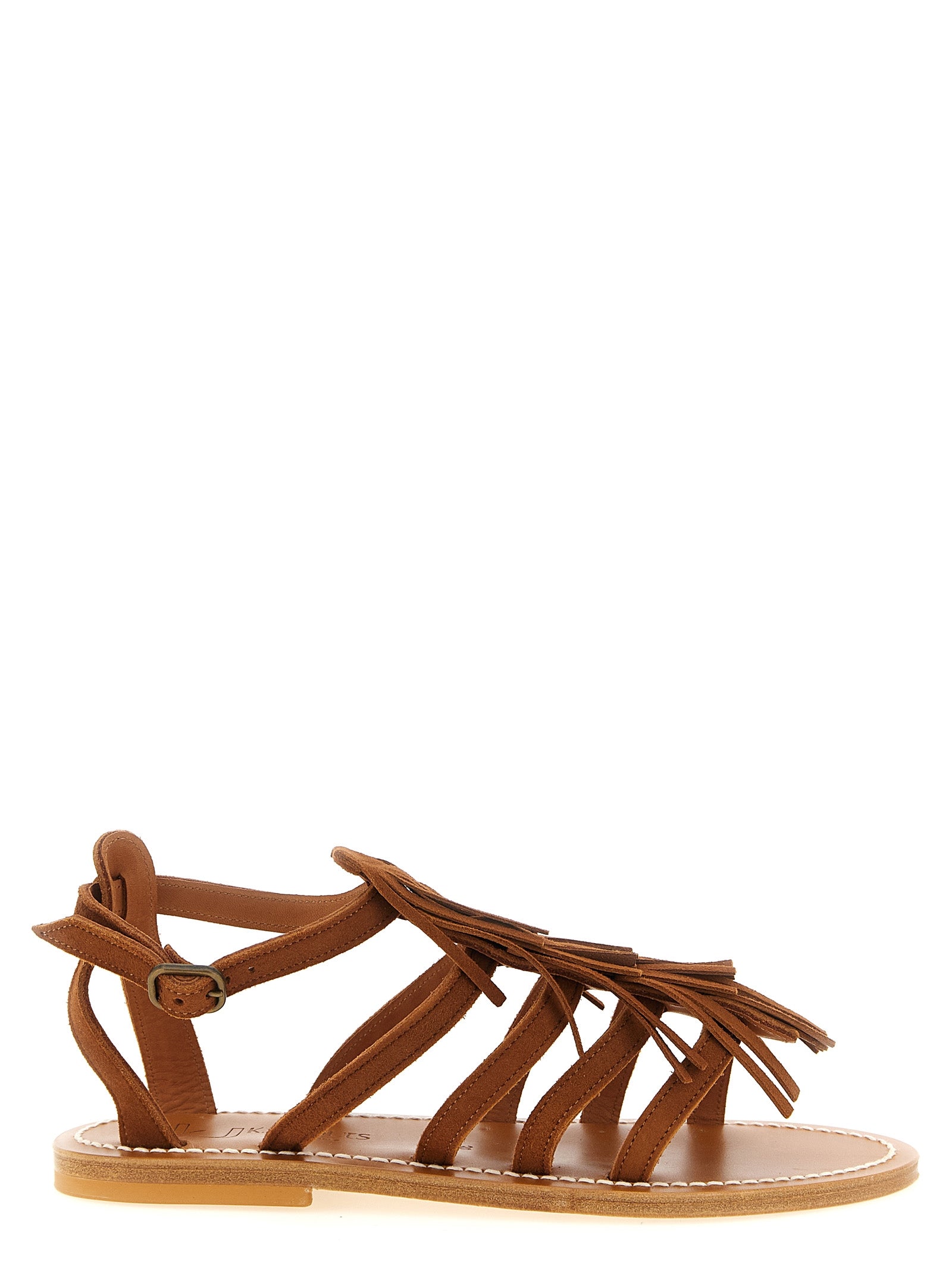 K.JACQUES SAINT TROPEZ Braune Sandalen aus Ziegenleder